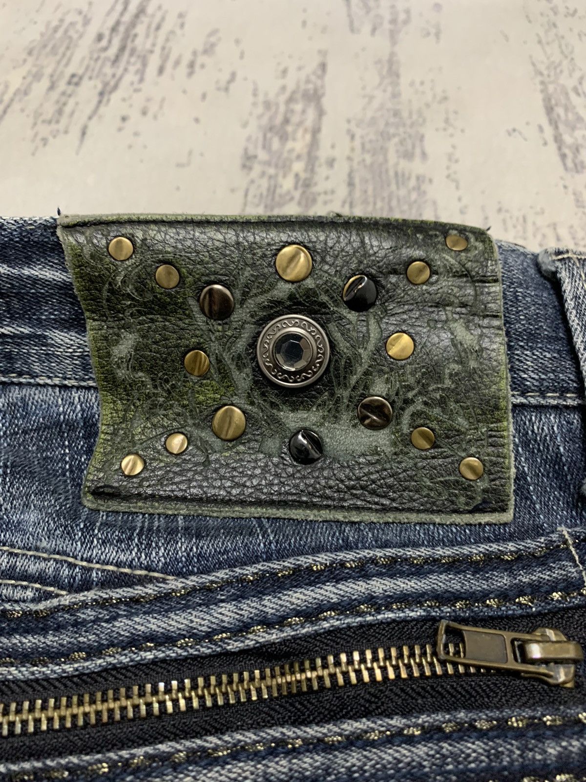 If Six Was Nine Japanese Brand Oririn Studded Streetwear Jeans 32x32 Size US 32 / EU 48 - 14 Thumbnail