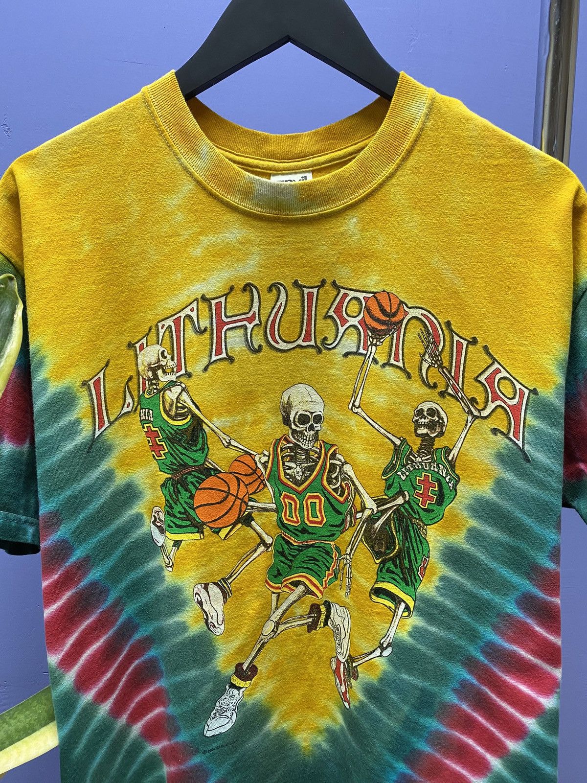 Grateful Dead × Vintage Grateful Dead X Lithuania BasketBall Tie Dye Tshirt Size US L / EU 52-54 / 3 - 4 Thumbnail
