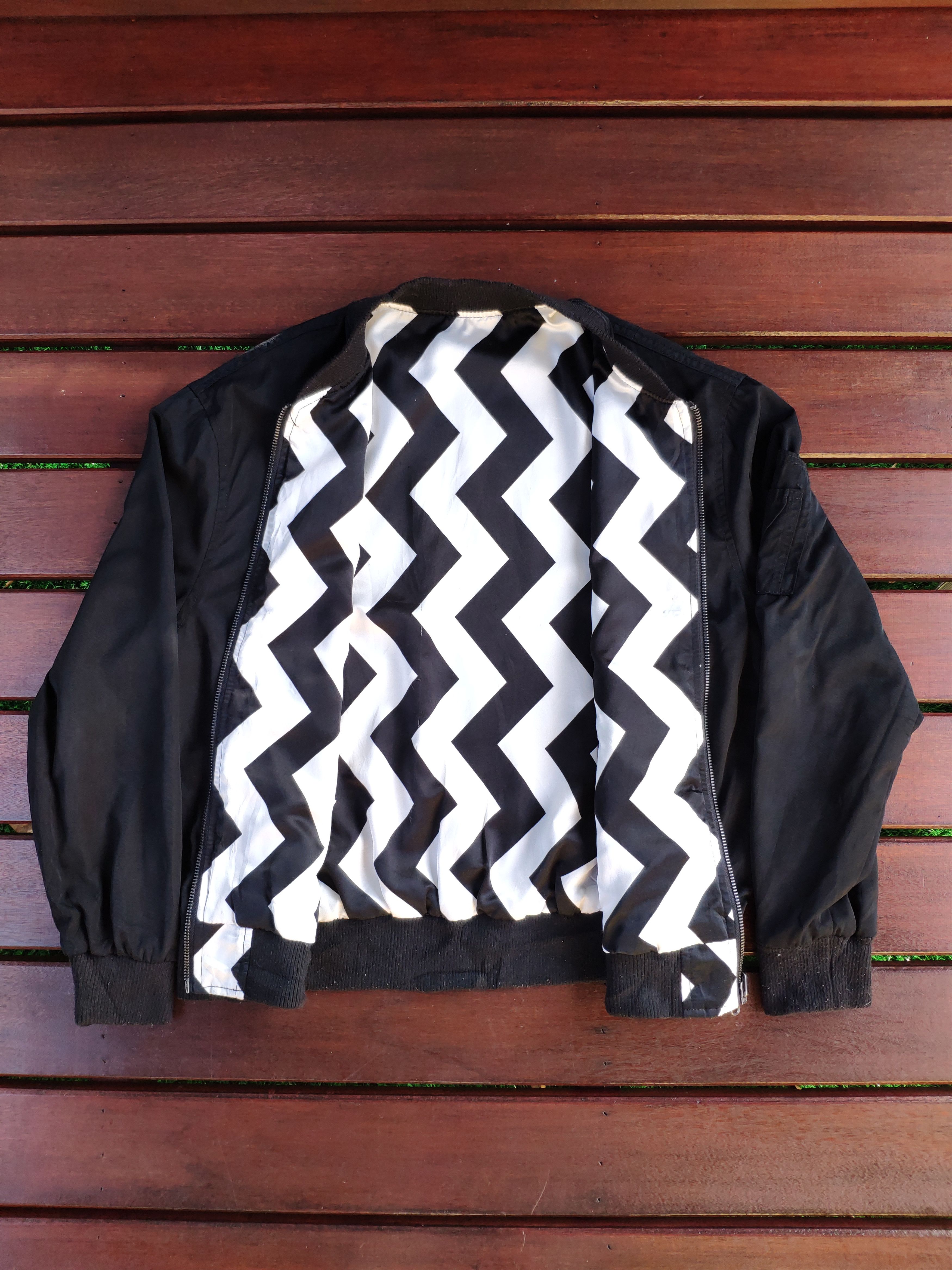 If Six Was Nine × Le Grande Bleu (L.G.B.) × Vintage Bomber Jacket Reversible by Availmode Zip Up Jacket Size US M / EU 48-50 / 2 - 13 Thumbnail