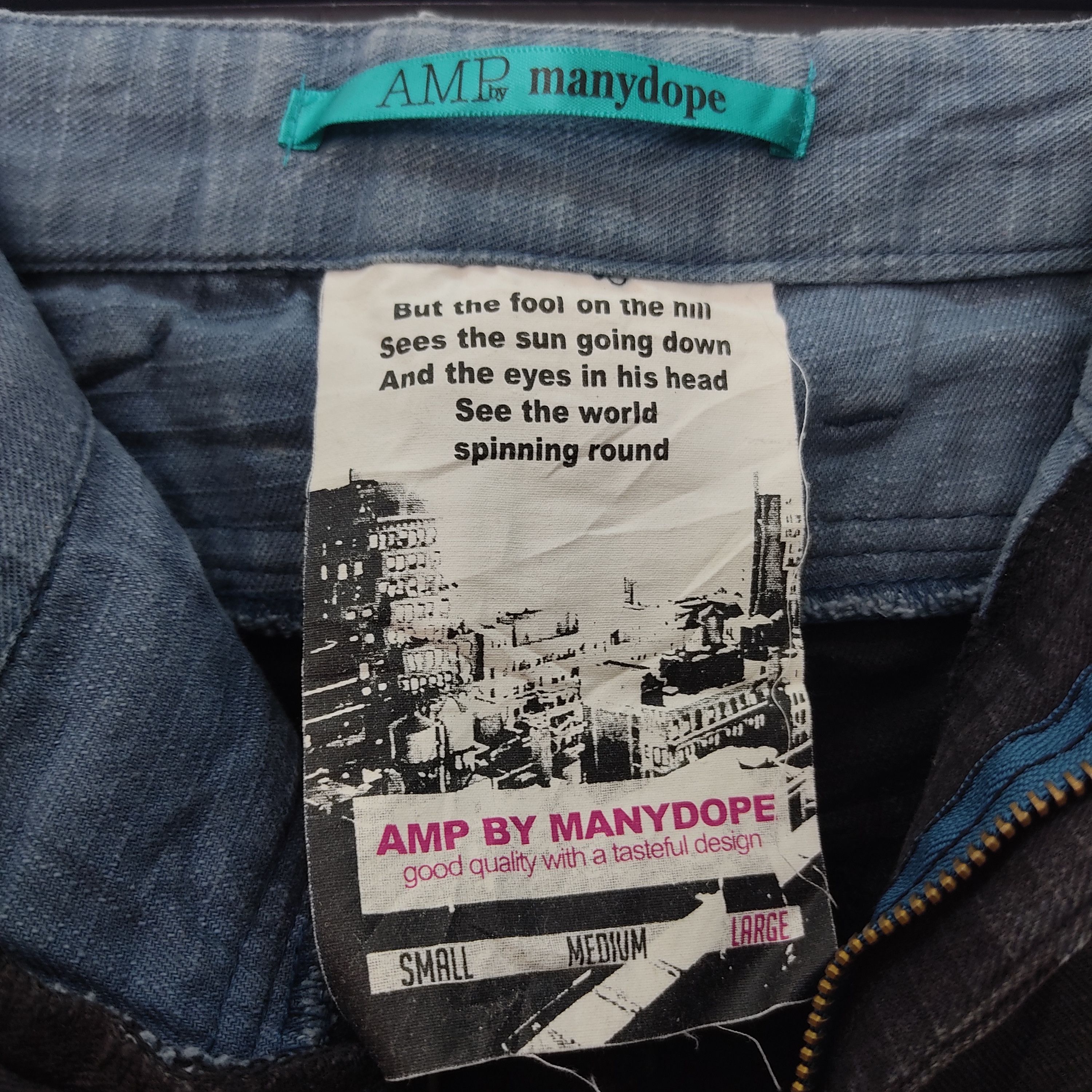 Japanese Brand Amp By Manydope Seditionaries Multipocket Blue Cargo Pant Size US 32 / EU 48 - 13 Thumbnail