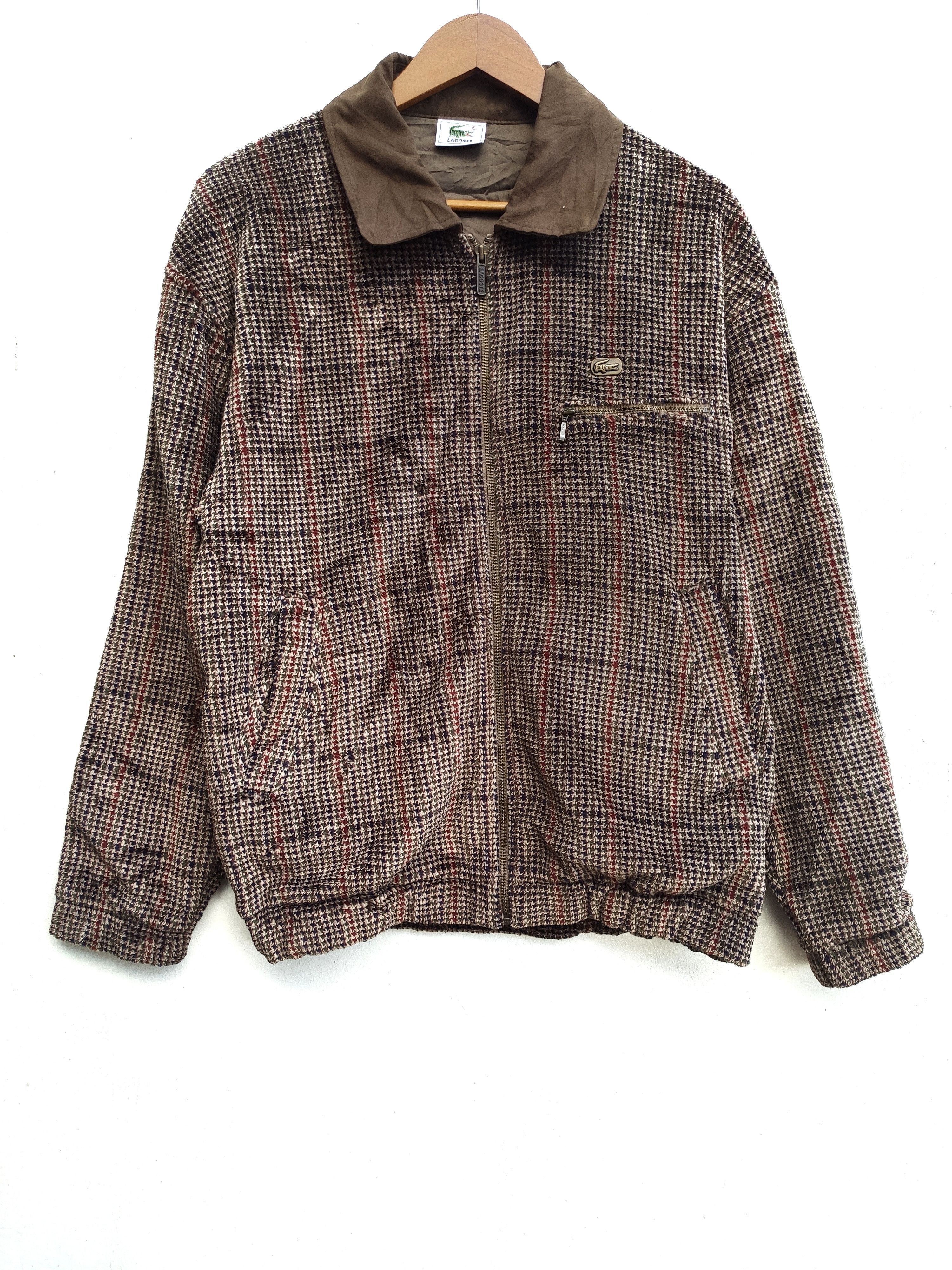 Lacoste Vintage Lacoste jacket corduroy tartan design Size US M / EU 48-50 / 2 - 1 Thumbnail