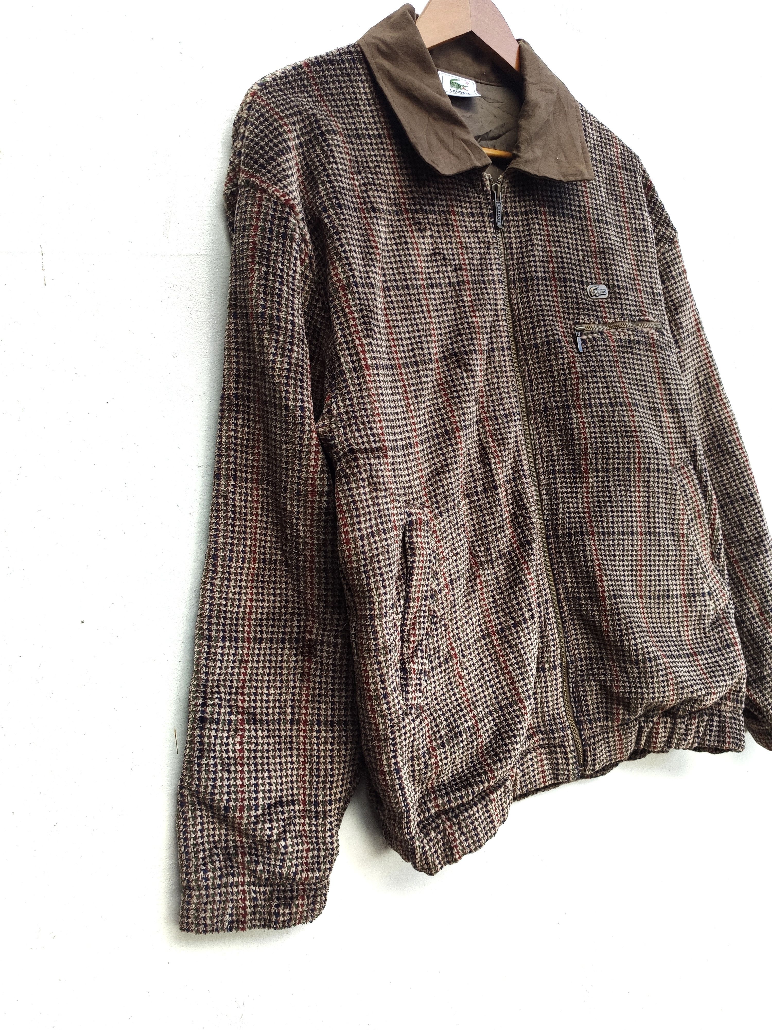 Lacoste Vintage Lacoste jacket corduroy tartan design Size US M / EU 48-50 / 2 - 2 Thumbnail