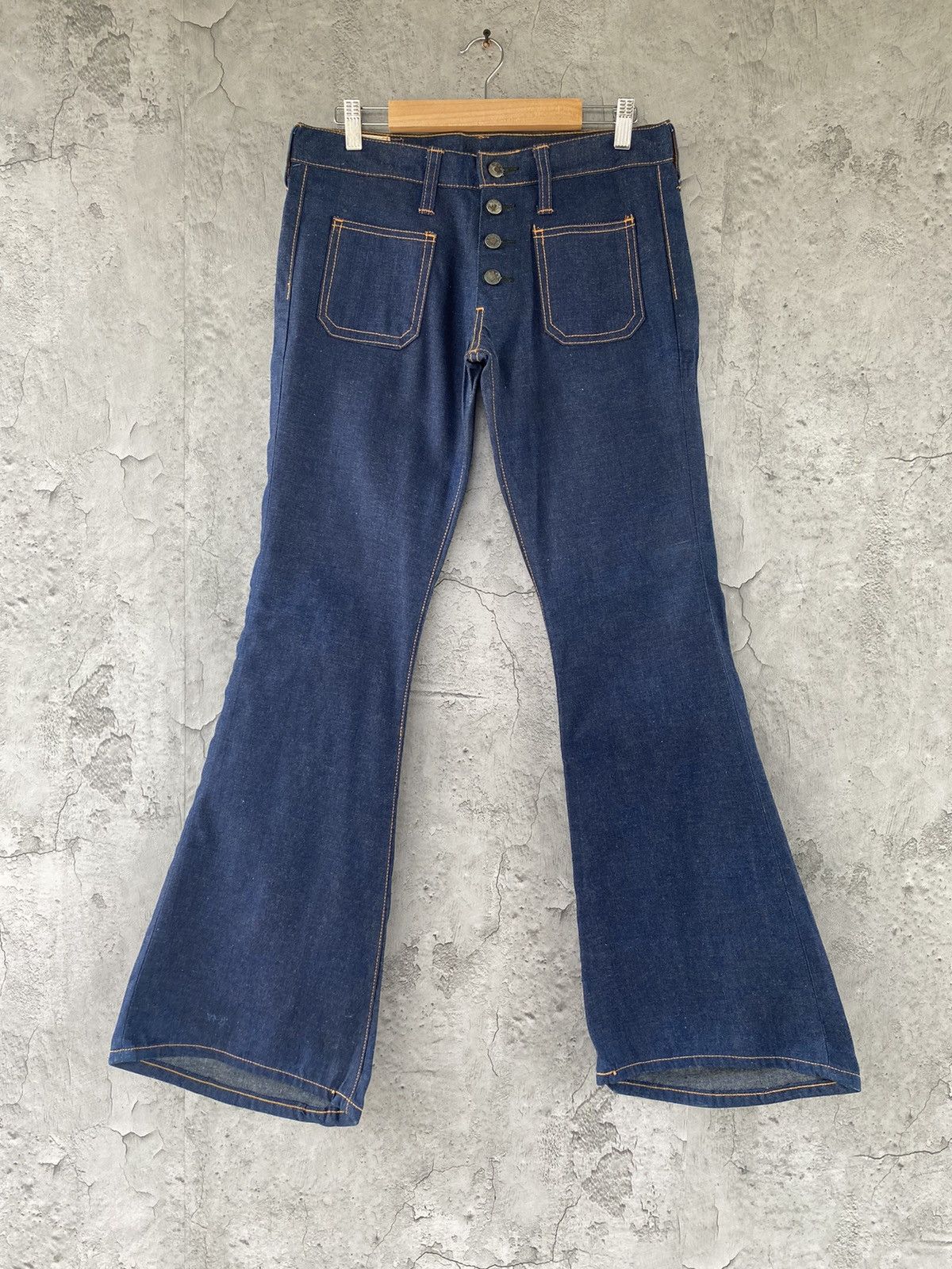 Designer × Vintage Vintage 60s Wingler Flared Denim Pants Size US 30 / EU 46 - 1 Thumbnail
