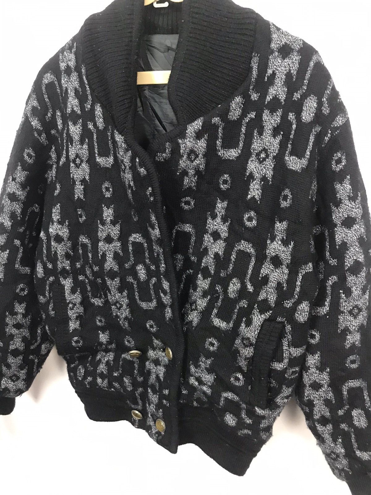 Japanese Brand × Vintage Vintage printed wool cardigan jacket Size US M / EU 48-50 / 2 - 3 Thumbnail