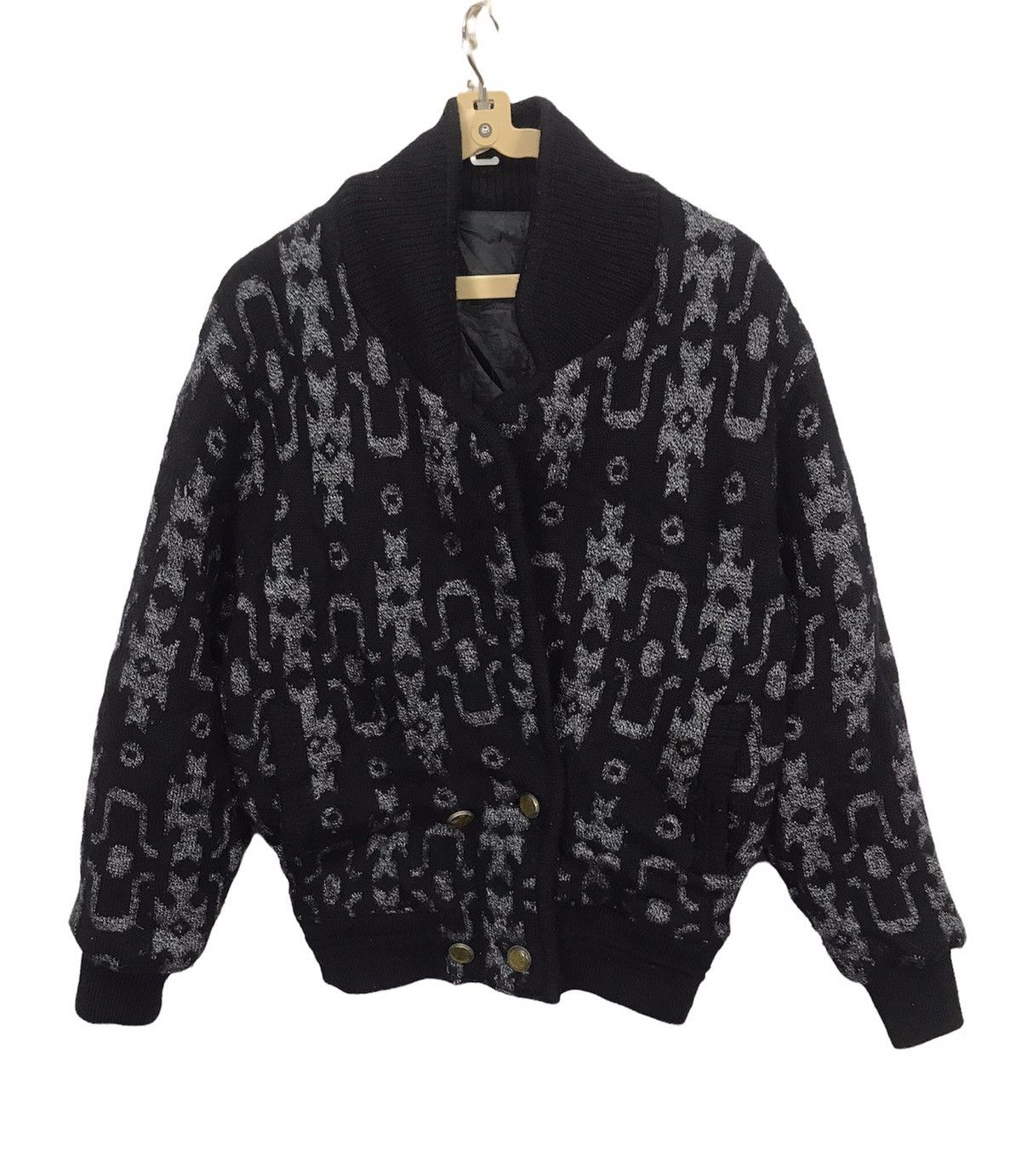 Japanese Brand × Vintage Vintage printed wool cardigan jacket Size US M / EU 48-50 / 2 - 1 Thumbnail