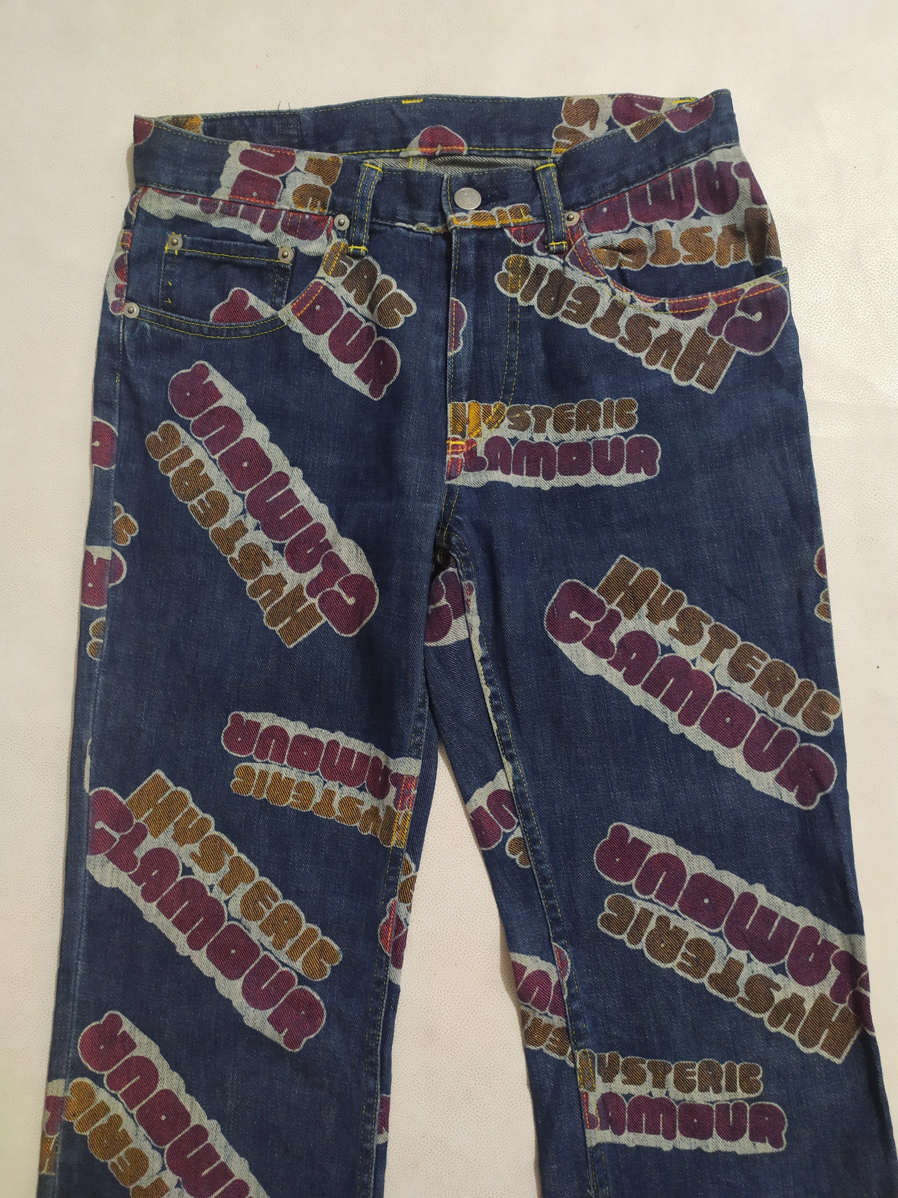 Hysteric Glamour 🔥Rare!!! Hysteric Glamour Fullprint Font Logo Design Pants Size US 29 - 2 Thumbnail