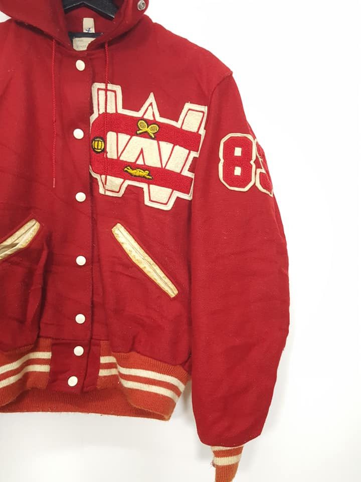 Delong × Vintage 70s 80s Vtg. Wool Tennis Varsity Letterman Jacket 36 Small Size US S / EU 44-46 / 1 - 9 Thumbnail