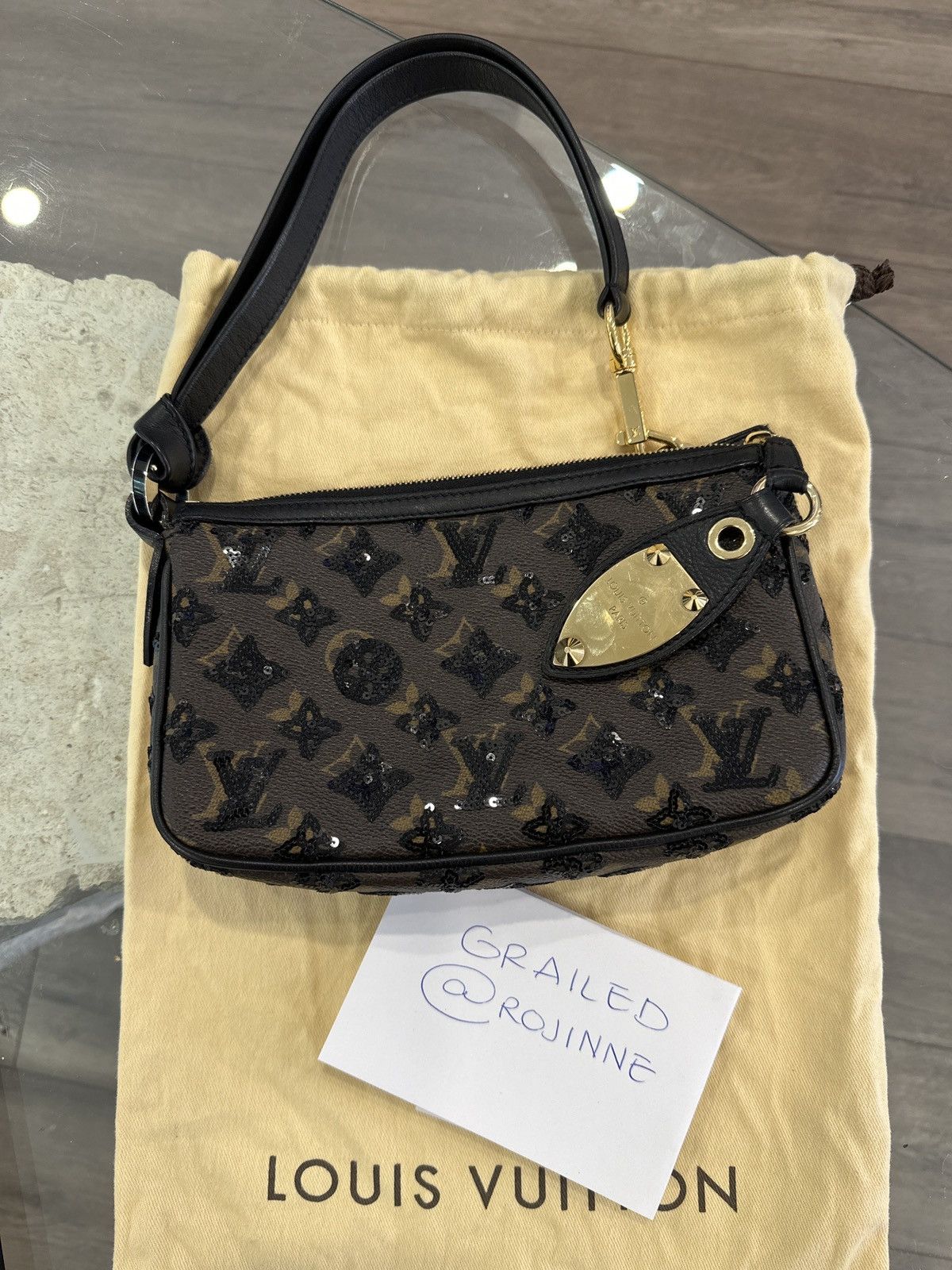 RARE Louis Vuitton eclipse pochette monogram sequin