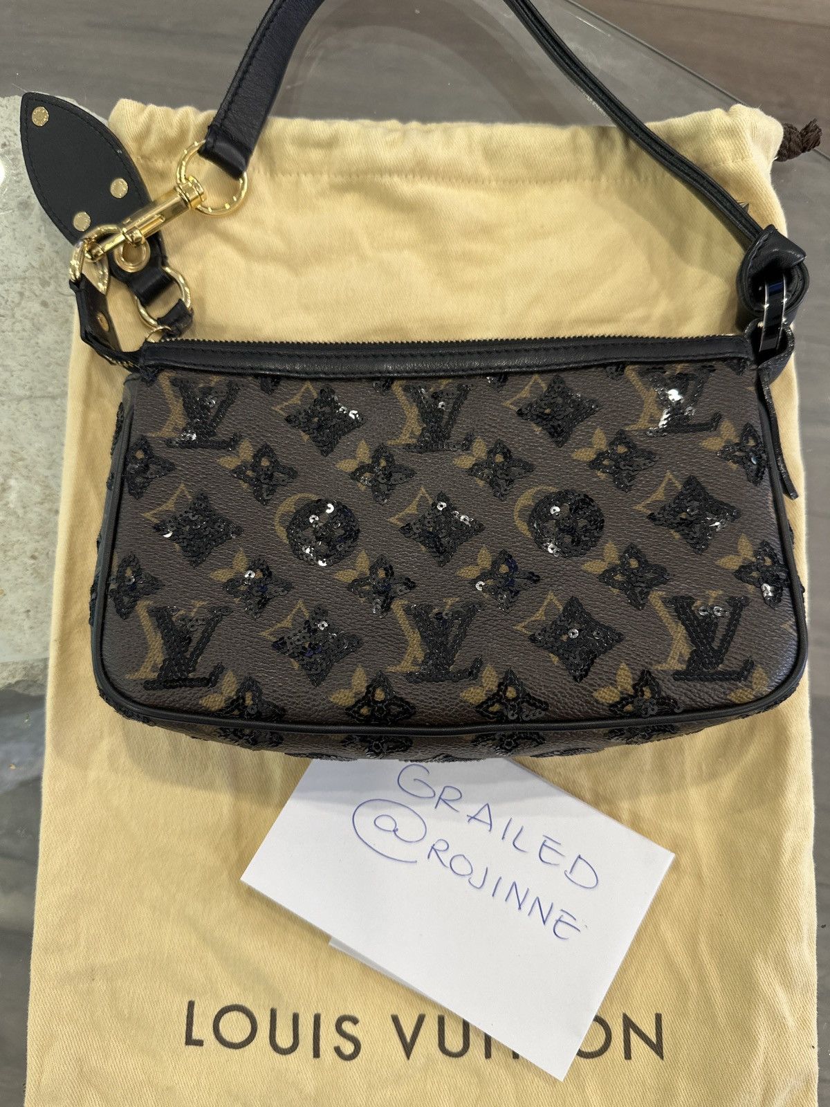 Louis Vuitton RARE Louis Vuitton eclipse pochette monogram sequin Size ONE SIZE - 3 Thumbnail