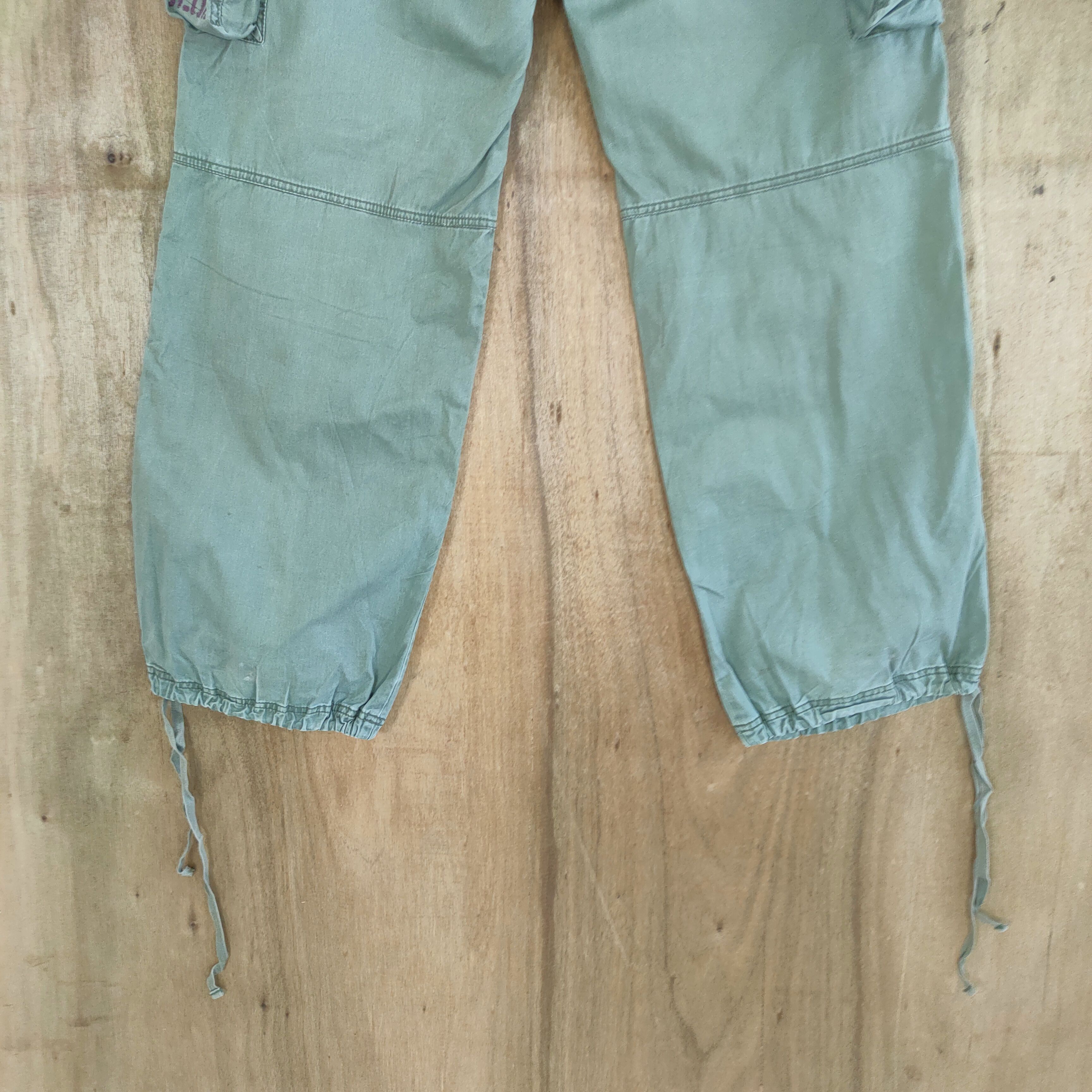 Japanese Brand × Vintage MARU 3D POCKET DOUBLE KNEE FADED CARGO PANTS Size US 32 / EU 48 - 13 Thumbnail