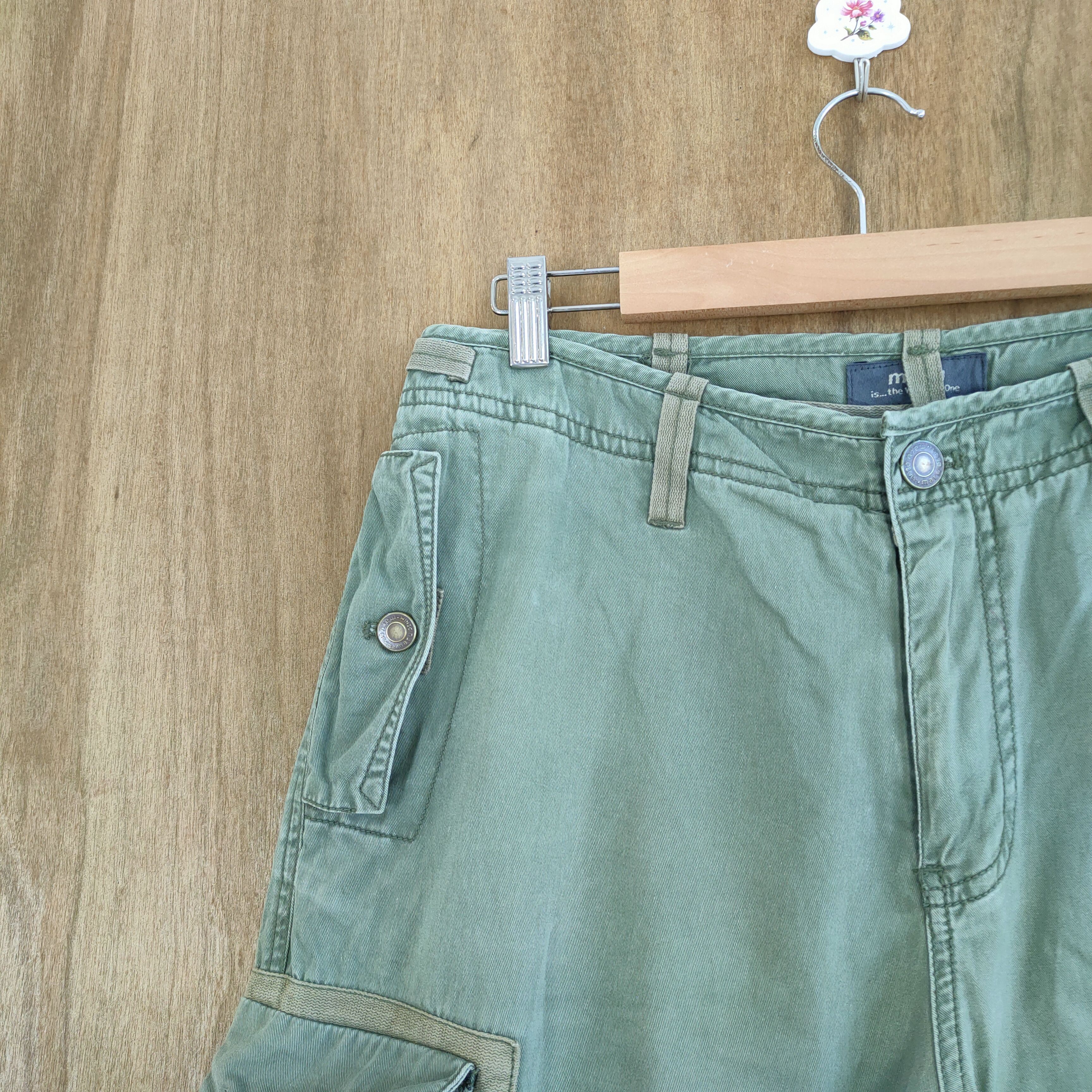 Japanese Brand × Vintage MARU 3D POCKET DOUBLE KNEE FADED CARGO PANTS Size US 32 / EU 48 - 5 Thumbnail