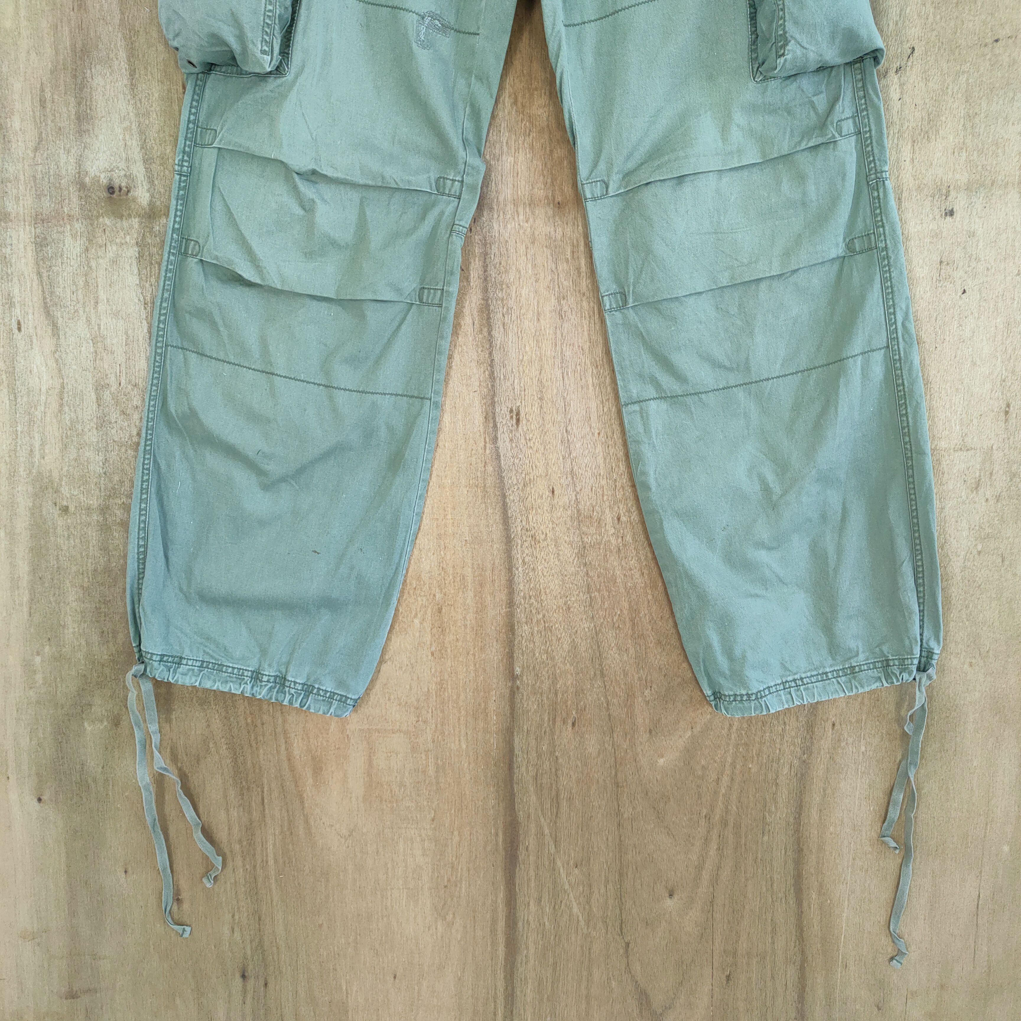 Japanese Brand × Vintage MARU 3D POCKET DOUBLE KNEE FADED CARGO PANTS Size US 32 / EU 48 - 3 Thumbnail