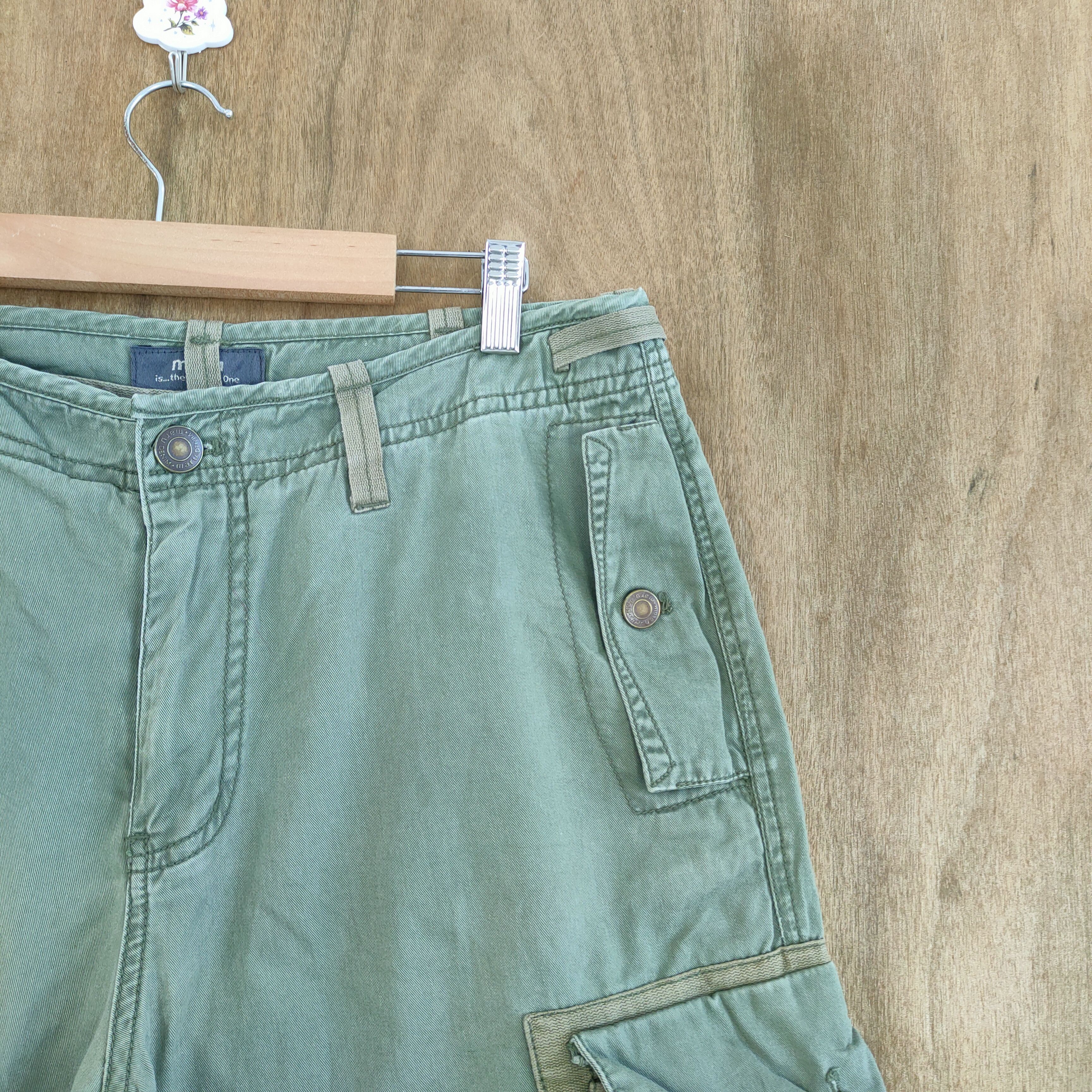 Japanese Brand × Vintage MARU 3D POCKET DOUBLE KNEE FADED CARGO PANTS Size US 32 / EU 48 - 6 Thumbnail