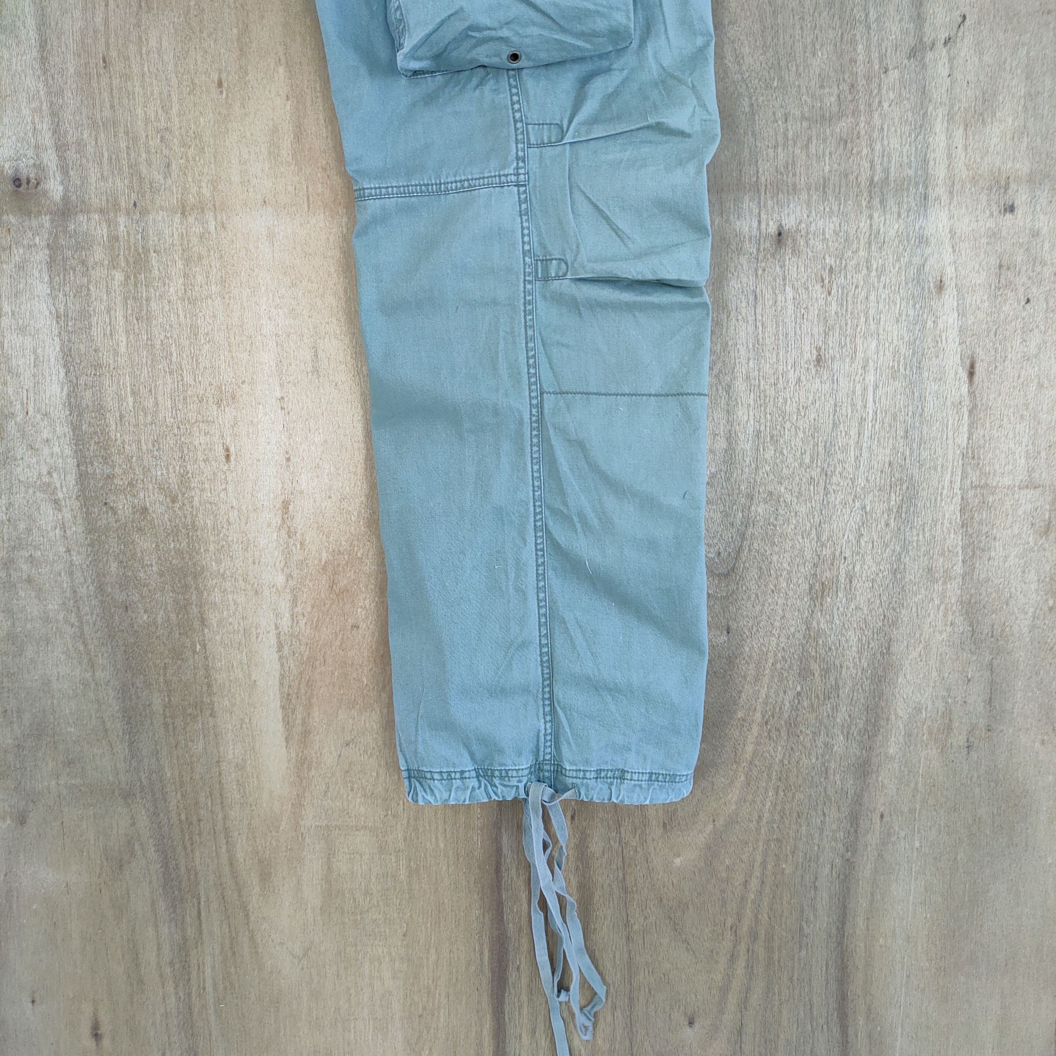 Japanese Brand × Vintage MARU 3D POCKET DOUBLE KNEE FADED CARGO PANTS Size US 32 / EU 48 - 16 Thumbnail