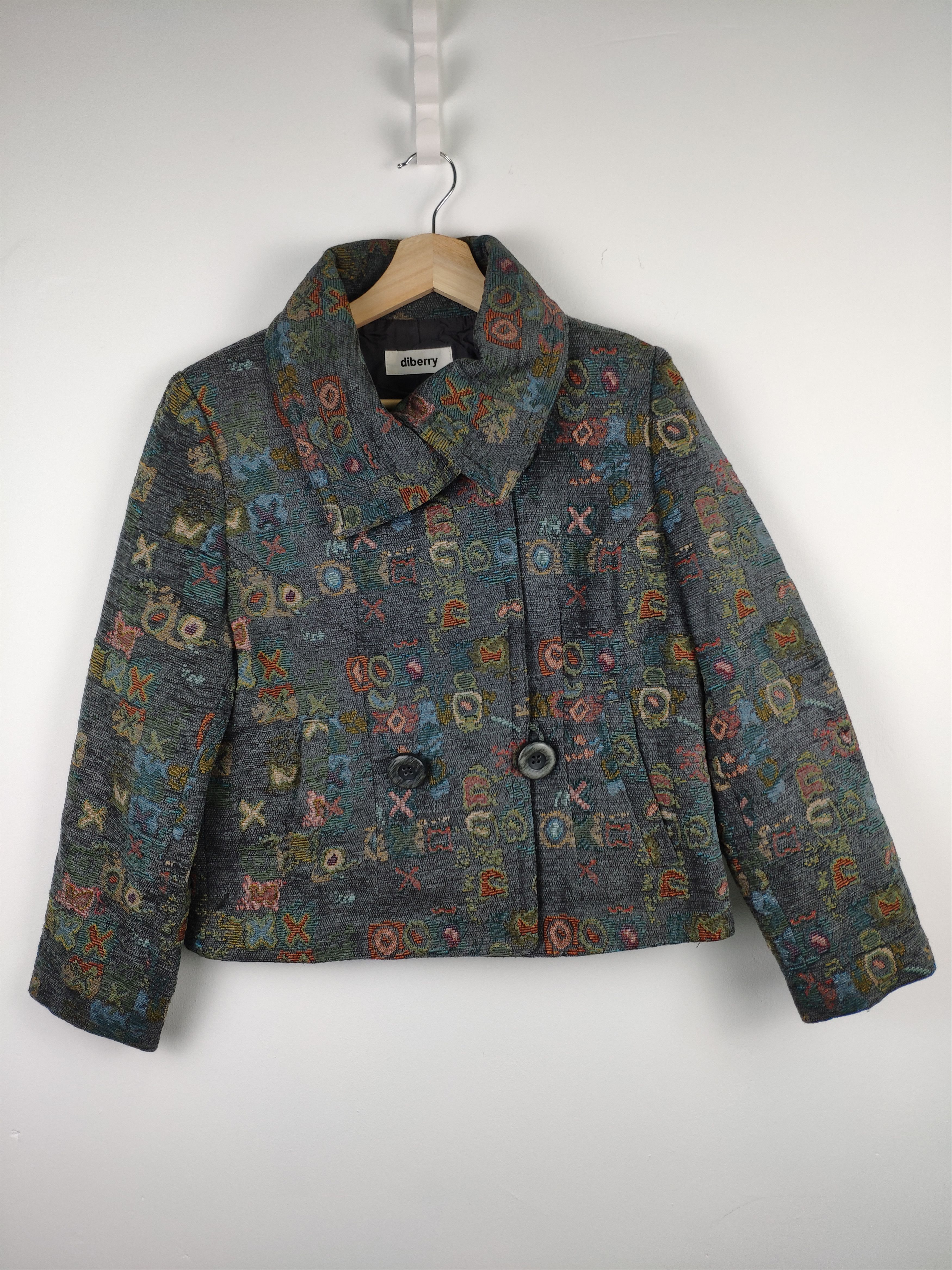 image of Vintage Cropped Peacoat Inspired Kapital Boro Style, Women's (Size Medium)