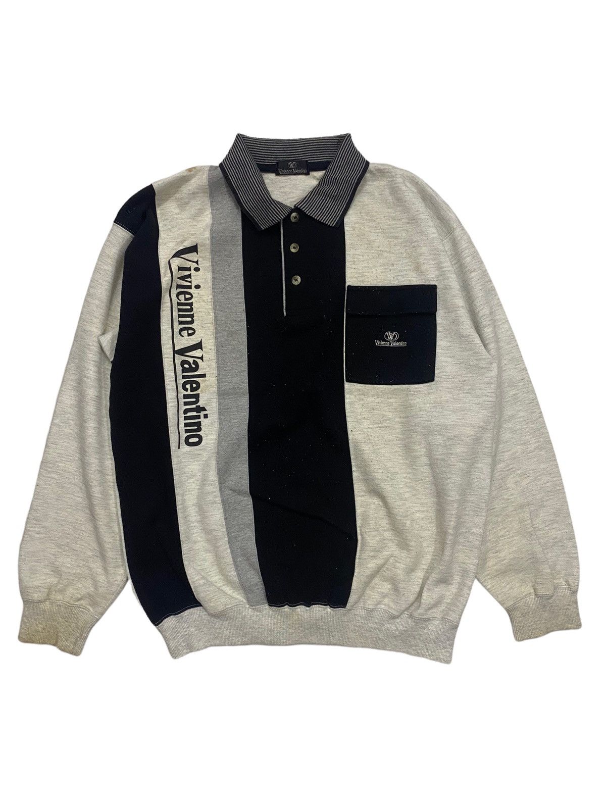 Beauty Beast × Valentino × Vintage Vivienne Valentino Tricolour Sweatshirt Size US L / EU 52-54 / 3 - 1 Thumbnail