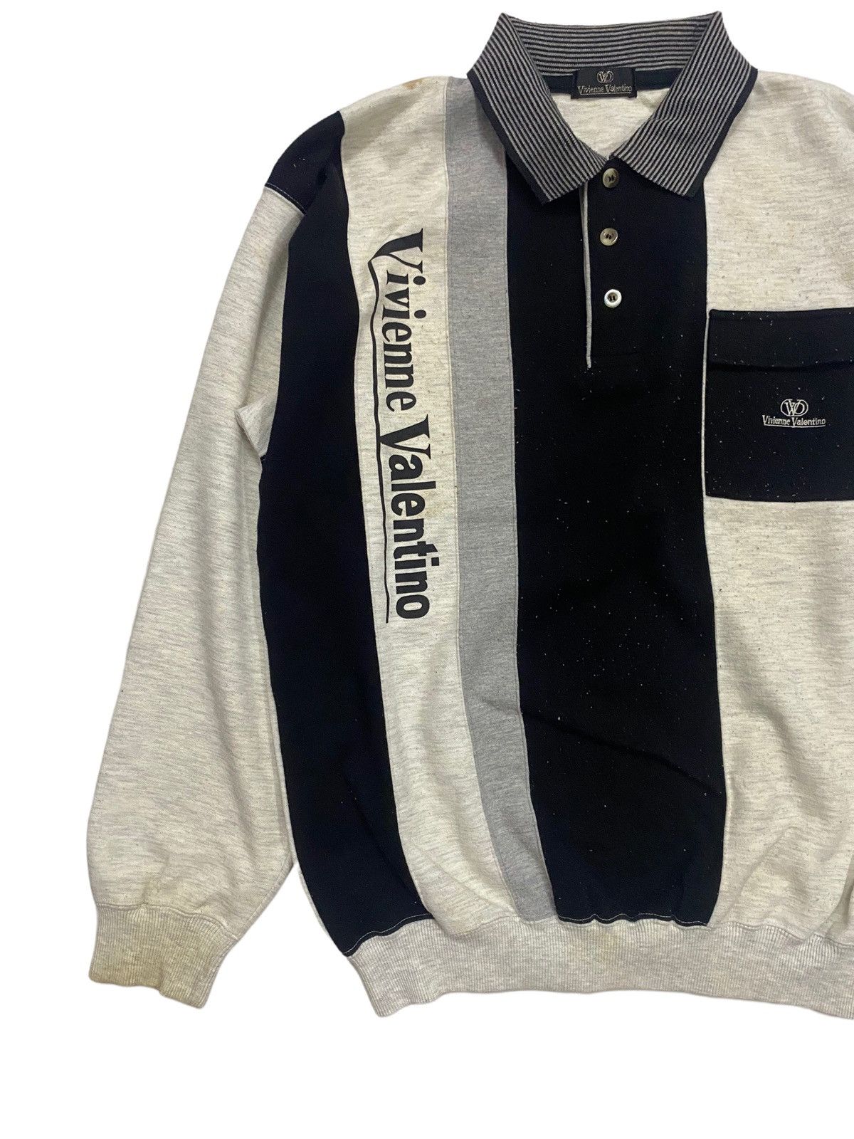 Beauty Beast × Valentino × Vintage Vivienne Valentino Tricolour Sweatshirt Size US L / EU 52-54 / 3 - 2 Thumbnail