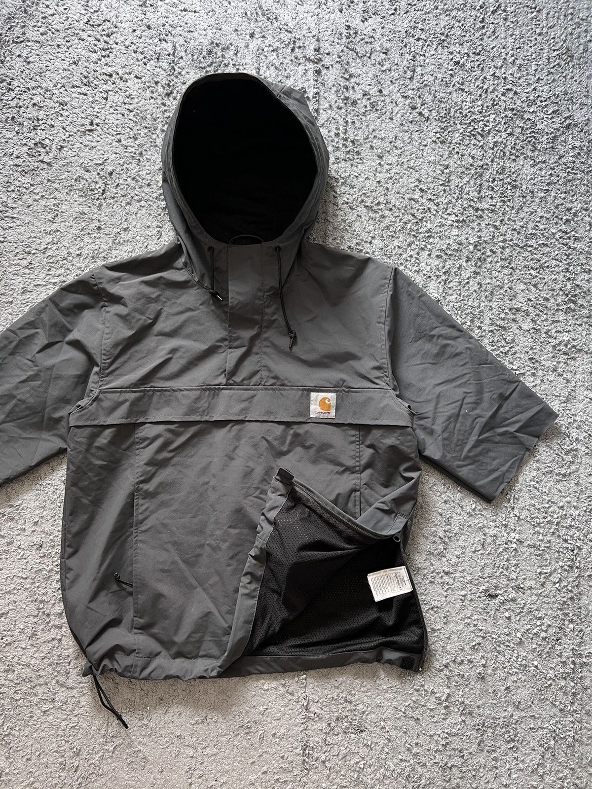 CARHARTT BIG LOGO OVERSIZE BOXY RAIN JACKET