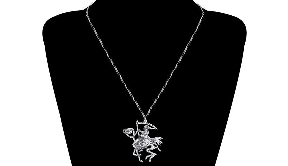 Jewelry Antique Grim Reaper Necklace Size ONE SIZE - 1 Thumbnail