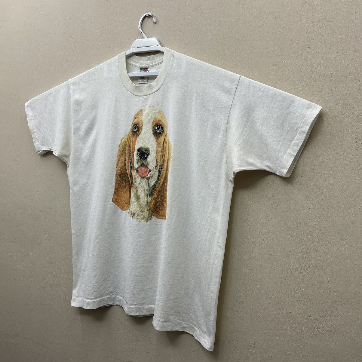 Vintage Vintage 90s T-Shirt Face Dog T-Shirt Like The Mountain Size US XXL / EU 58 / 5 - 6 Thumbnail