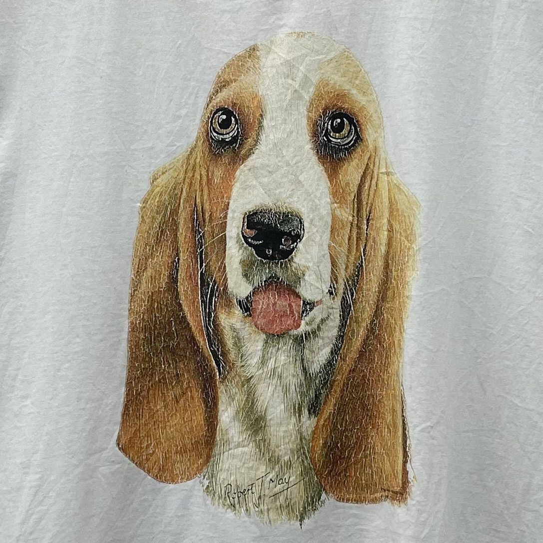 Vintage Vintage 90s T-Shirt Face Dog T-Shirt Like The Mountain Size US XXL / EU 58 / 5 - 2 Thumbnail