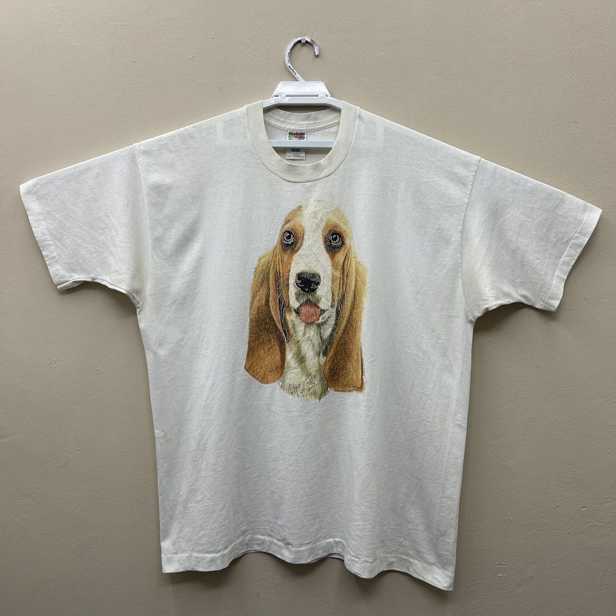 Vintage Vintage 90s T-Shirt Face Dog T-Shirt Like The Mountain Size US XXL / EU 58 / 5 - 1 Thumbnail