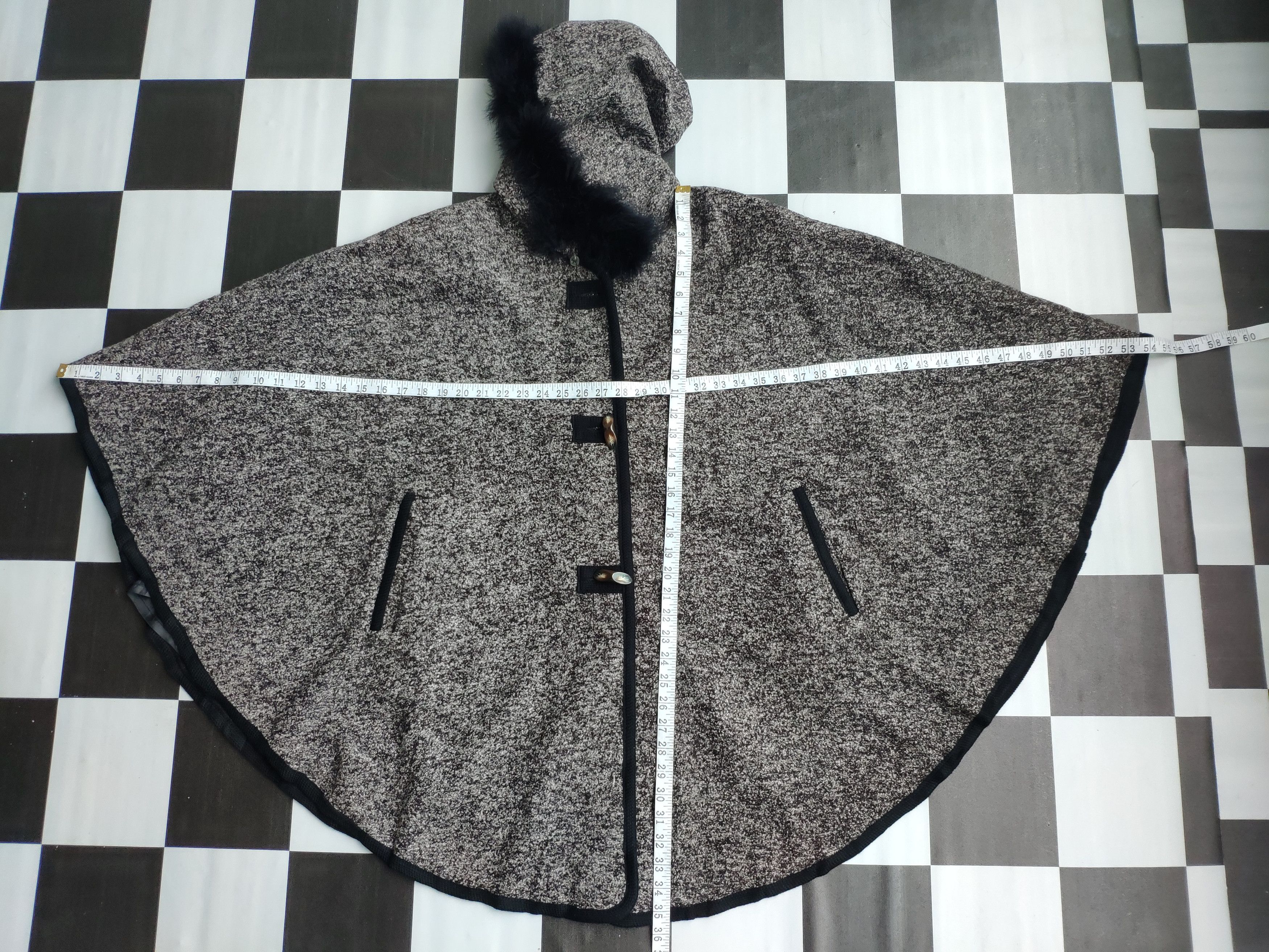 Cloak × Japanese Brand Winter Hoodie Poncho Issey Miyake Style Size ONE SIZE - 17 Thumbnail