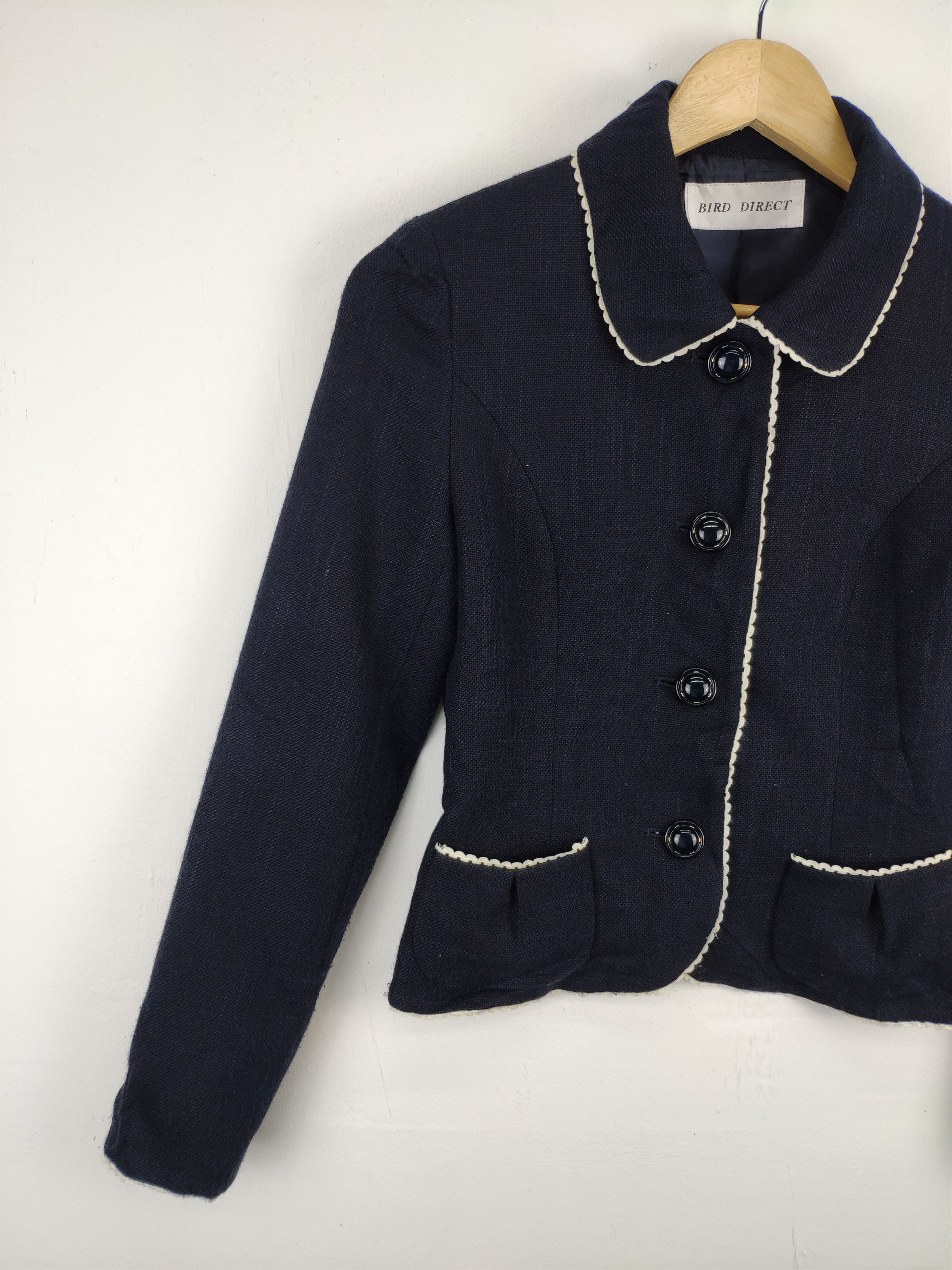 Designer × Japanese Brand Vintage Cropped Tweed Cardigan Chanel Style by Bird Direct Size XS / US 0-2 / IT 36-38 - 7 Thumbnail