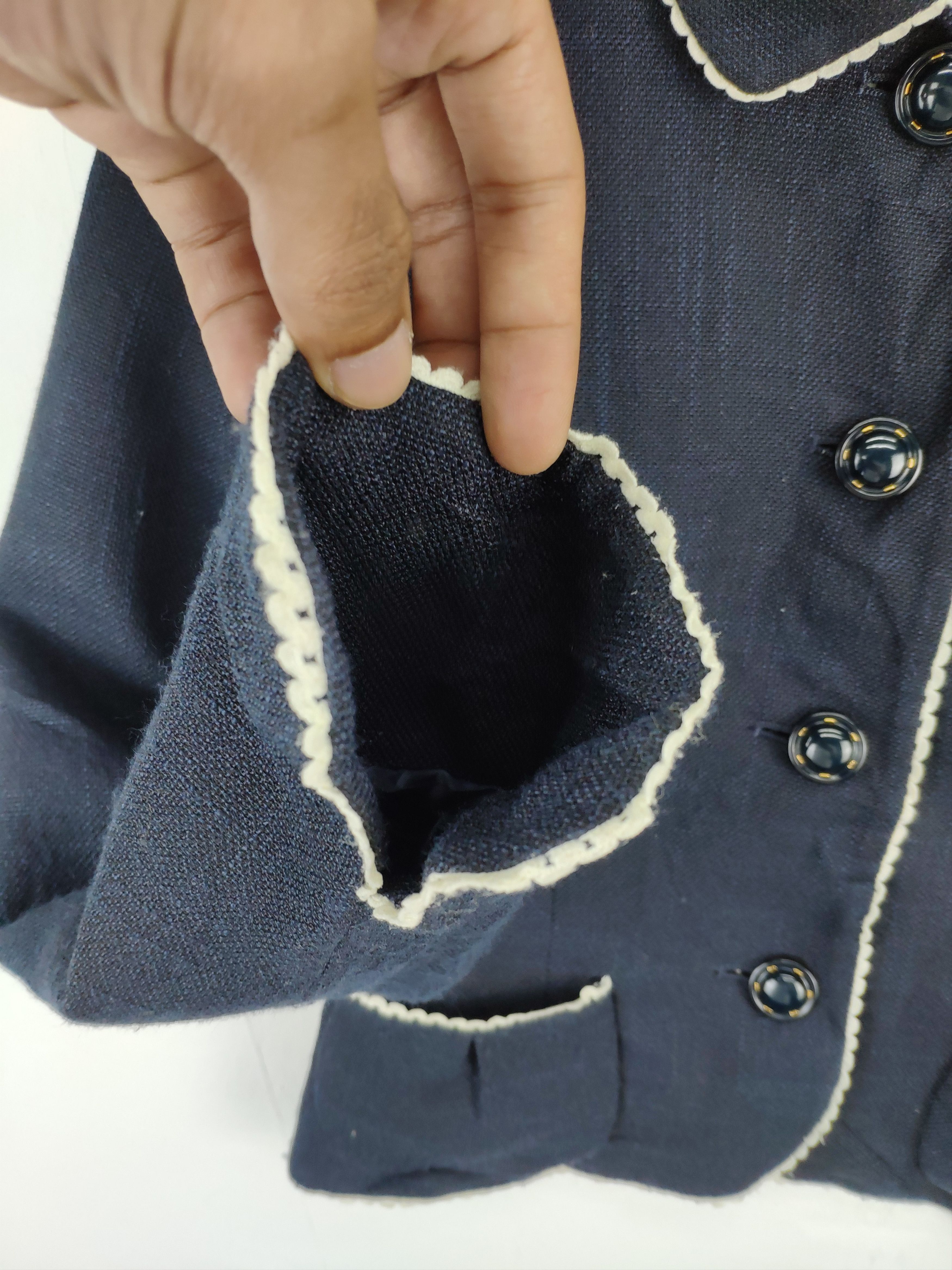 Designer × Japanese Brand Vintage Cropped Tweed Cardigan Chanel Style by Bird Direct Size XS / US 0-2 / IT 36-38 - 9 Thumbnail