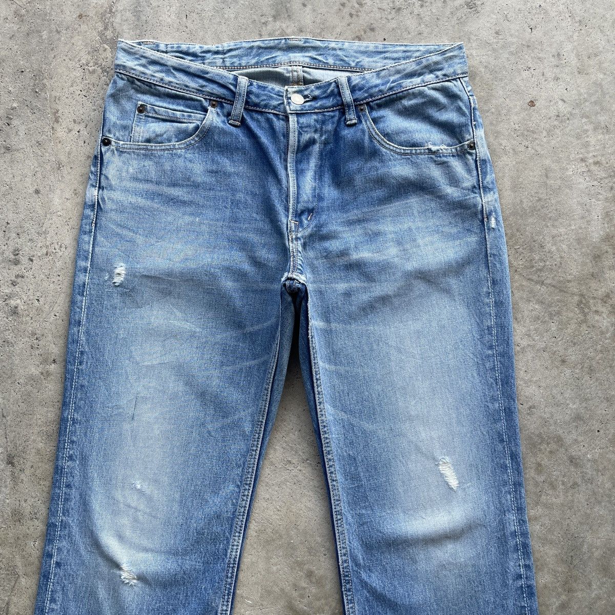 HOLLYWOOD RANCH MARKET × Jean × Vintage W33🔥 Vintage Iron HR Market Faded Denim Jeans Pants Rare Size US 33 - 3 Thumbnail