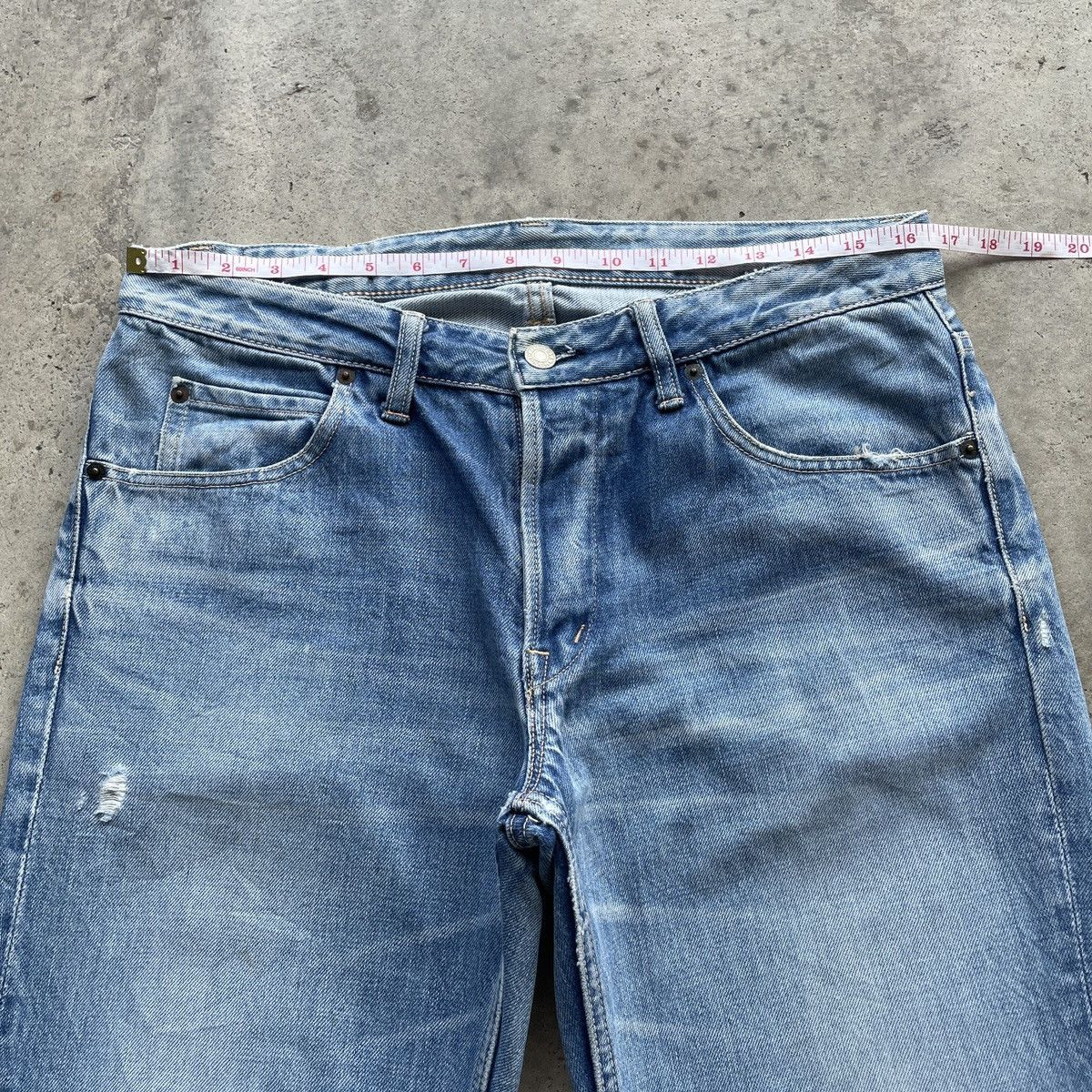 HOLLYWOOD RANCH MARKET × Jean × Vintage W33🔥 Vintage Iron HR Market Faded Denim Jeans Pants Rare Size US 33 - 5 Thumbnail