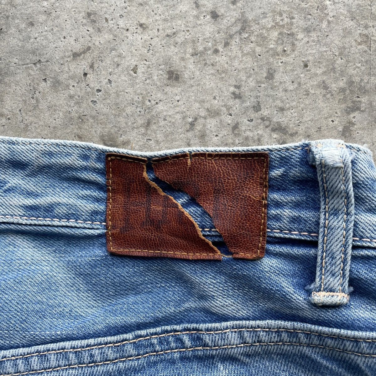 HOLLYWOOD RANCH MARKET × Jean × Vintage W33🔥 Vintage Iron HR Market Faded Denim Jeans Pants Rare Size US 33 - 12 Thumbnail