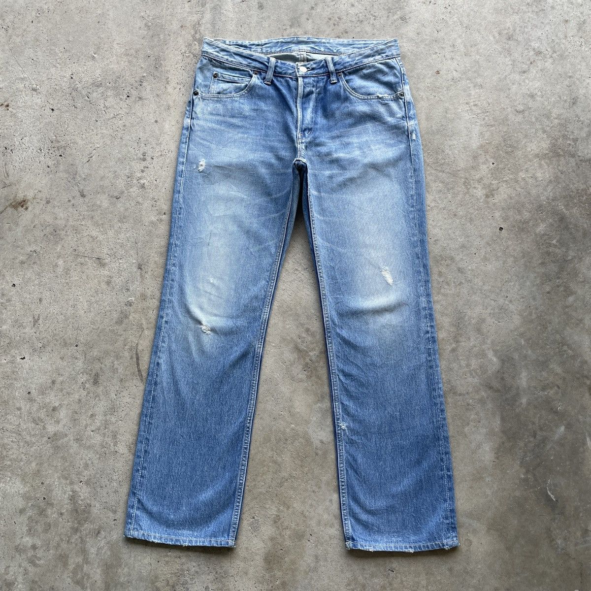 HOLLYWOOD RANCH MARKET × Jean × Vintage W33🔥 Vintage Iron HR Market Faded Denim Jeans Pants Rare Size US 33 - 1 Thumbnail