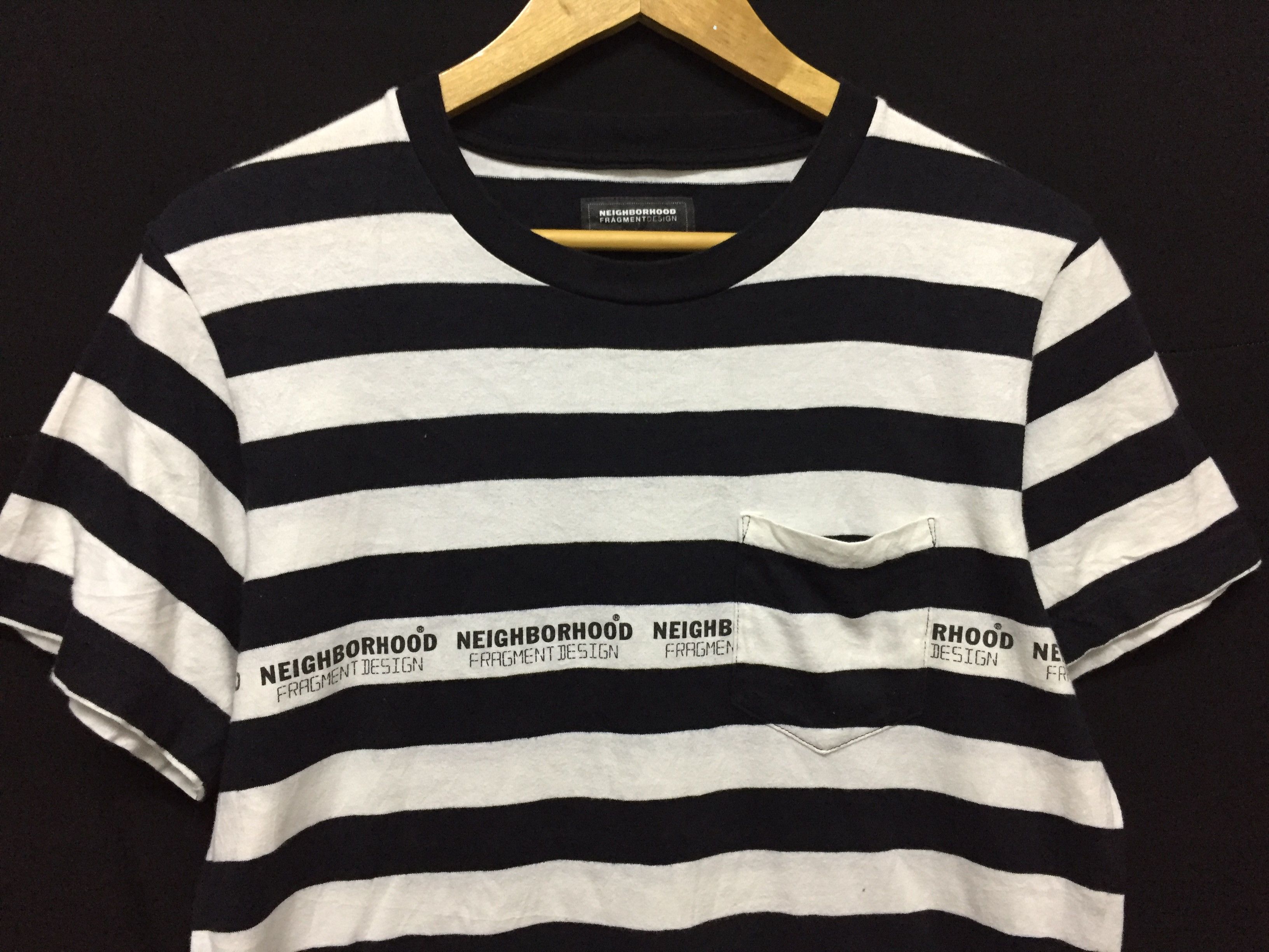 Fragment Design × Japanese Brand × Neighborhood AW14 NHBH X Fragment design border pocket tee Size US M / EU 48-50 / 2 - 4 Thumbnail