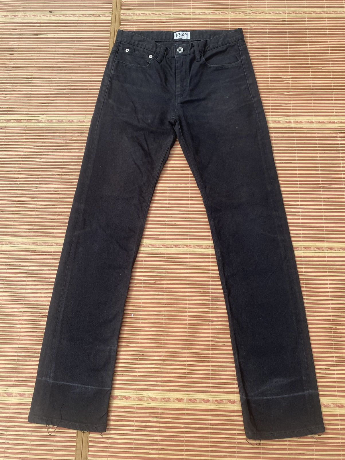image of Archival Clothing x Studious Japan Slim Fit Pant in Black, Men's (Size 28)