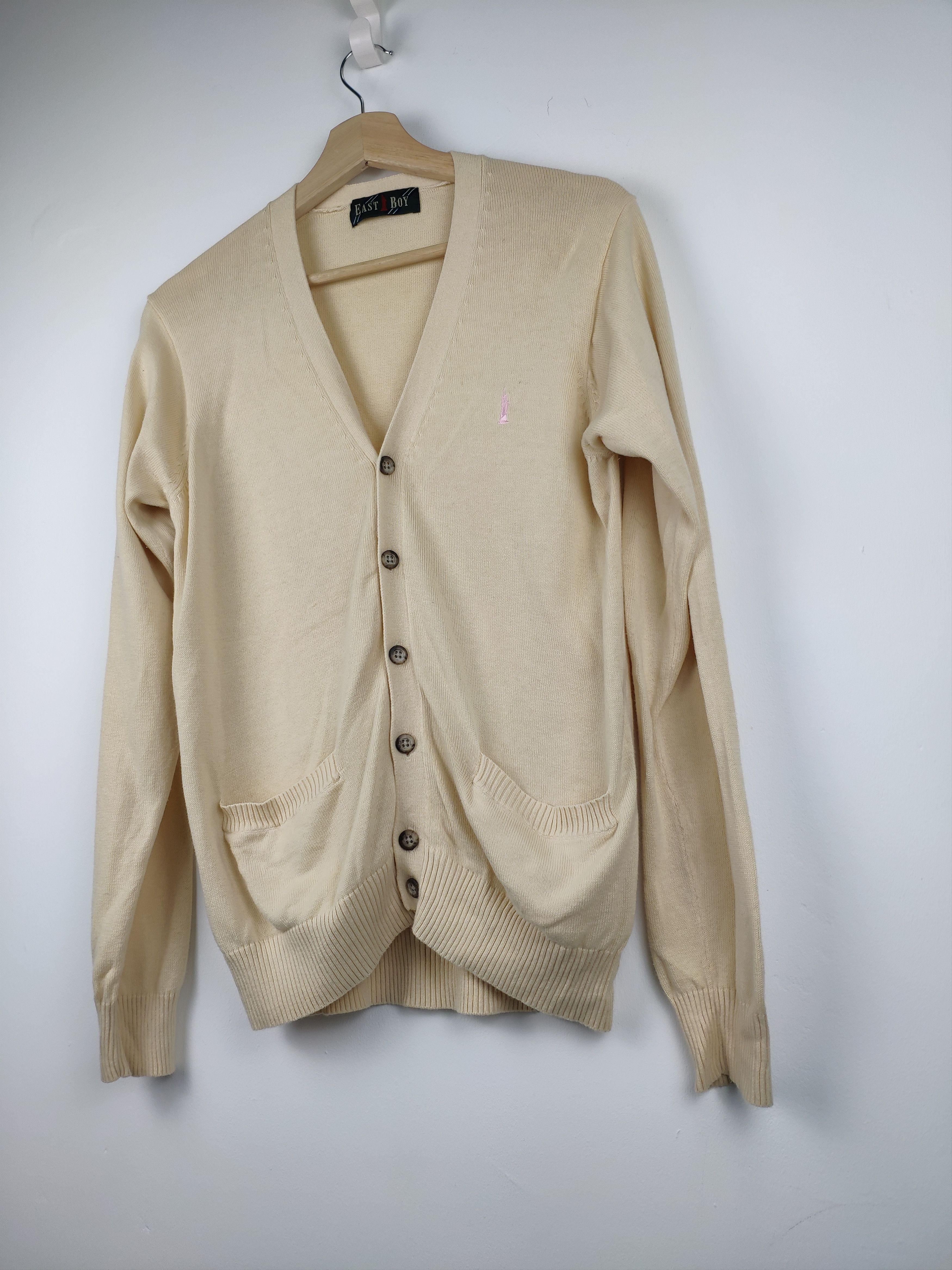 Japanese Brand × Vintage Vintage Knit Cardigan Plain East Boy Size US S / EU 44-46 / 1 - 2 Thumbnail