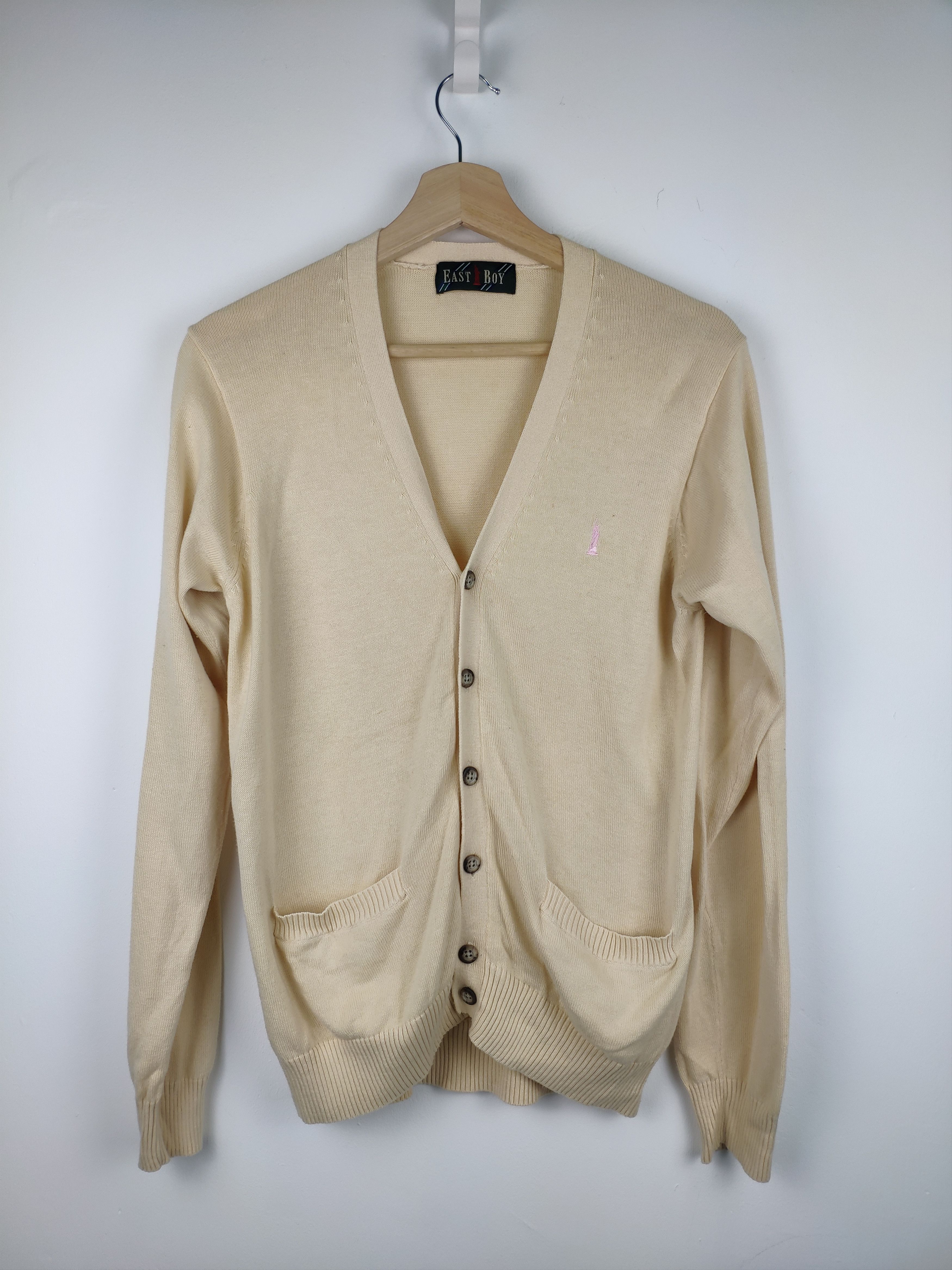 Japanese Brand × Vintage Vintage Knit Cardigan Plain East Boy Size US S / EU 44-46 / 1 - 1 Thumbnail