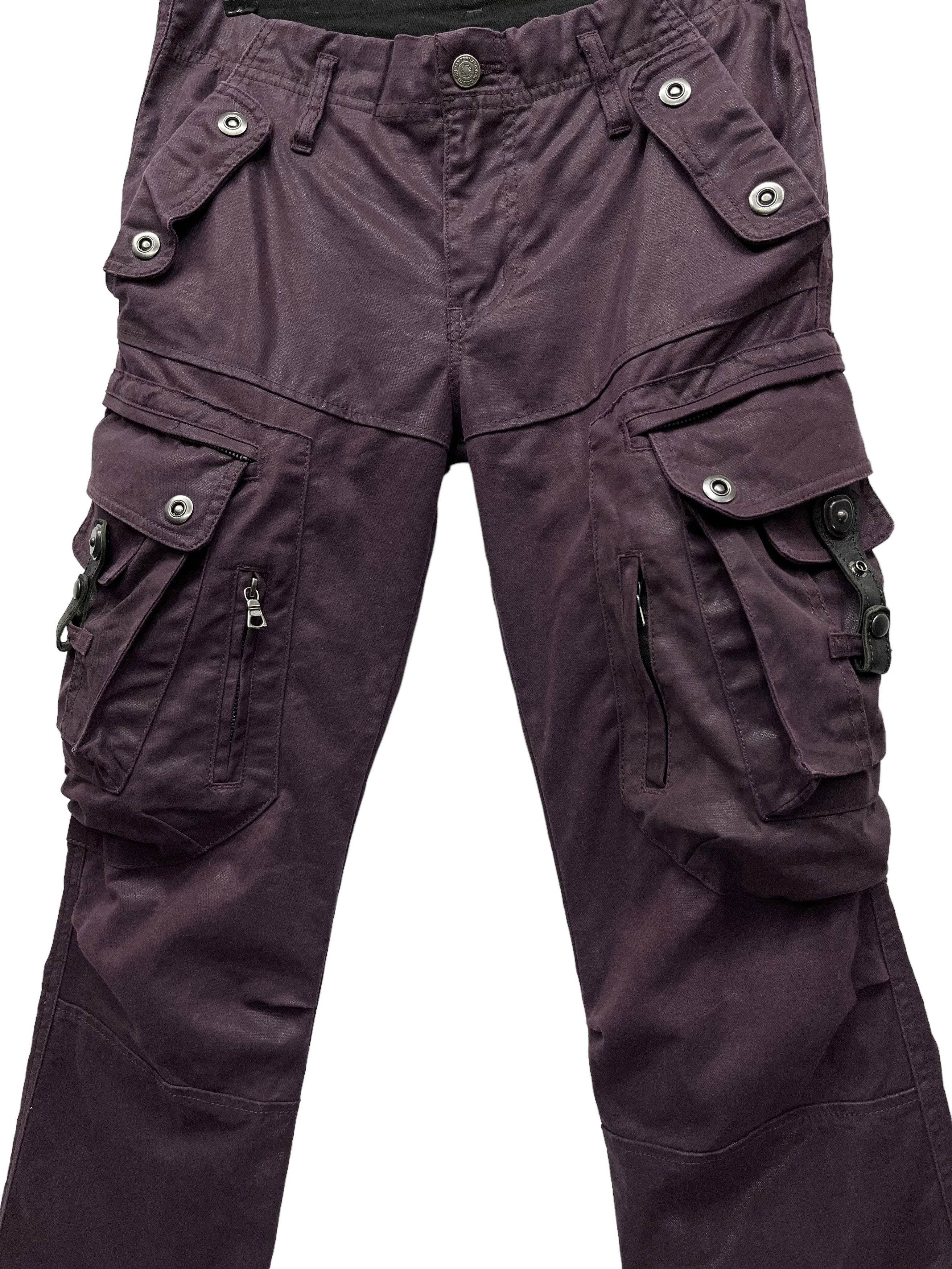 Tornado Mart 🔥90’s TORNADO MART Waxed Cotton Bondage Pocket Cargo Flared Size US 31 - 4 Thumbnail