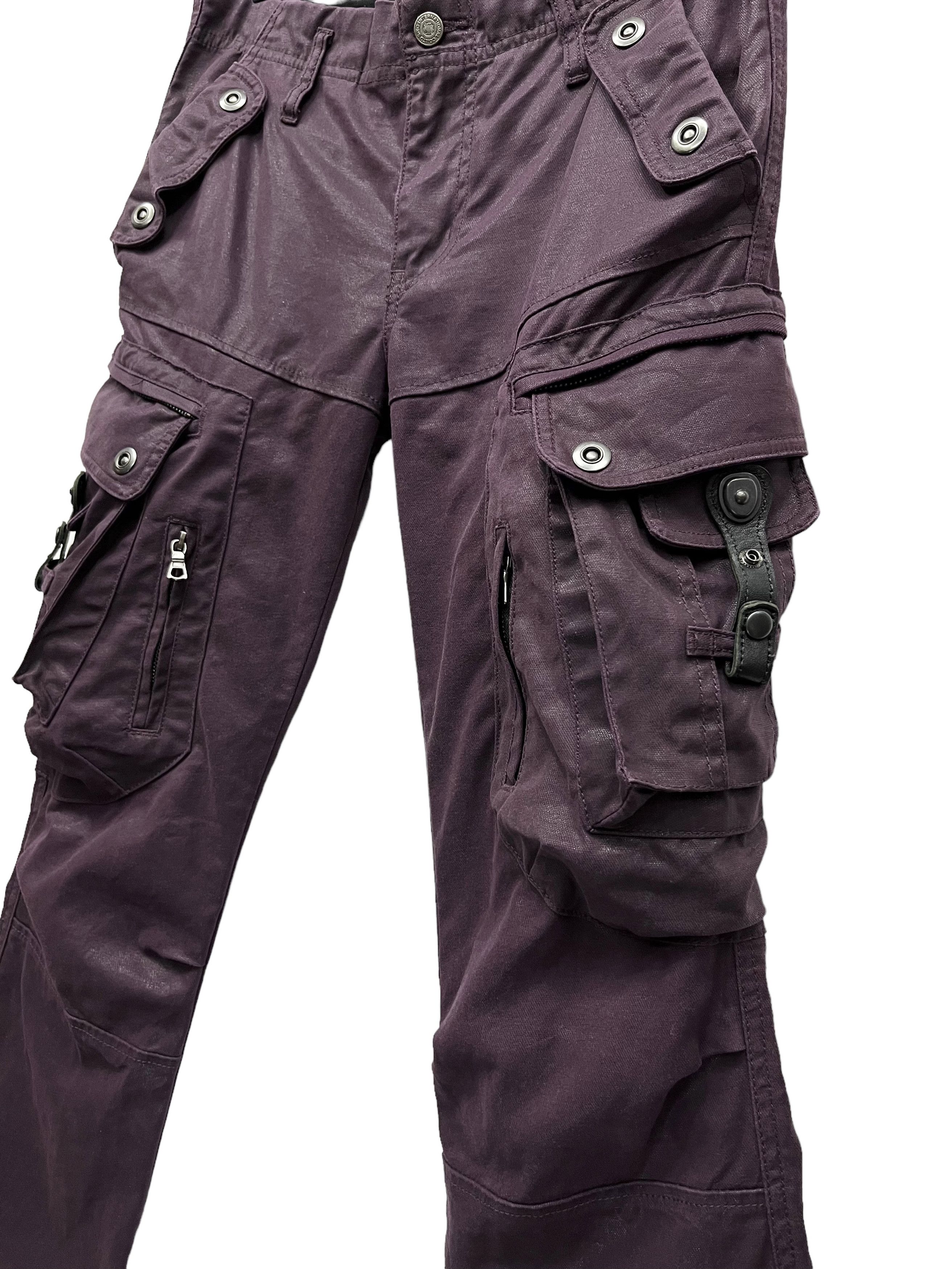 Tornado Mart 🔥90’s TORNADO MART Waxed Cotton Bondage Pocket Cargo Flared Size US 31 - 7 Thumbnail
