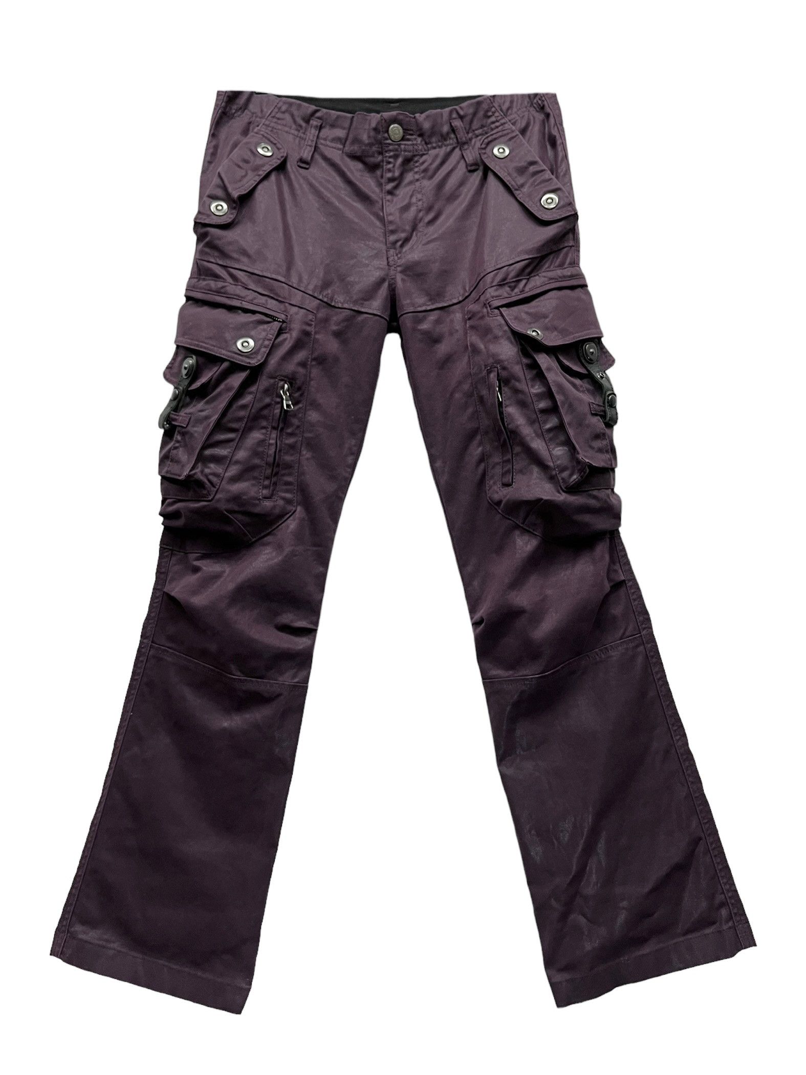 Tornado Mart 🔥90’s TORNADO MART Waxed Cotton Bondage Pocket Cargo Flared Size US 31 - 8 Thumbnail