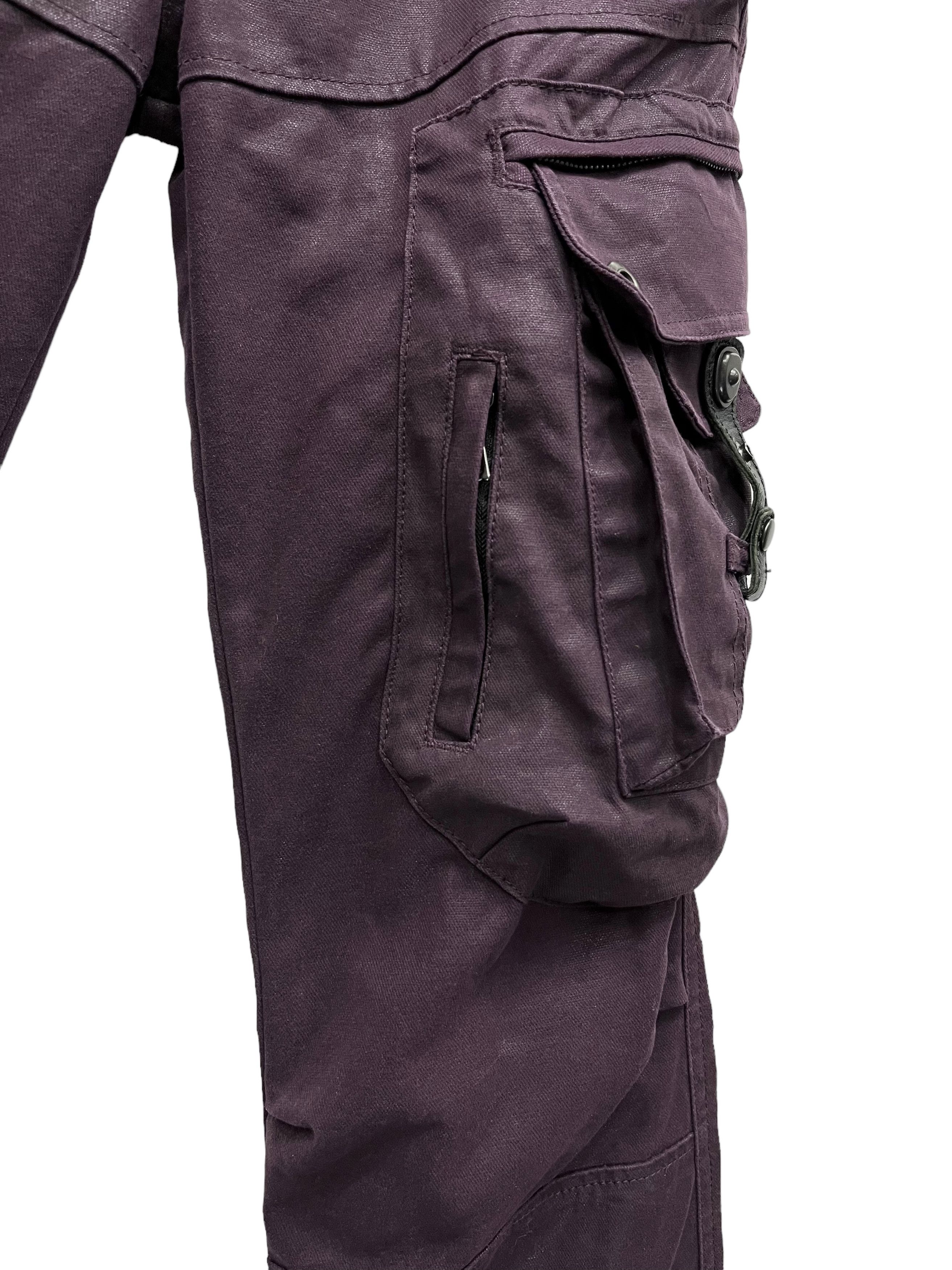 Tornado Mart 🔥90’s TORNADO MART Waxed Cotton Bondage Pocket Cargo Flared Size US 31 - 6 Thumbnail