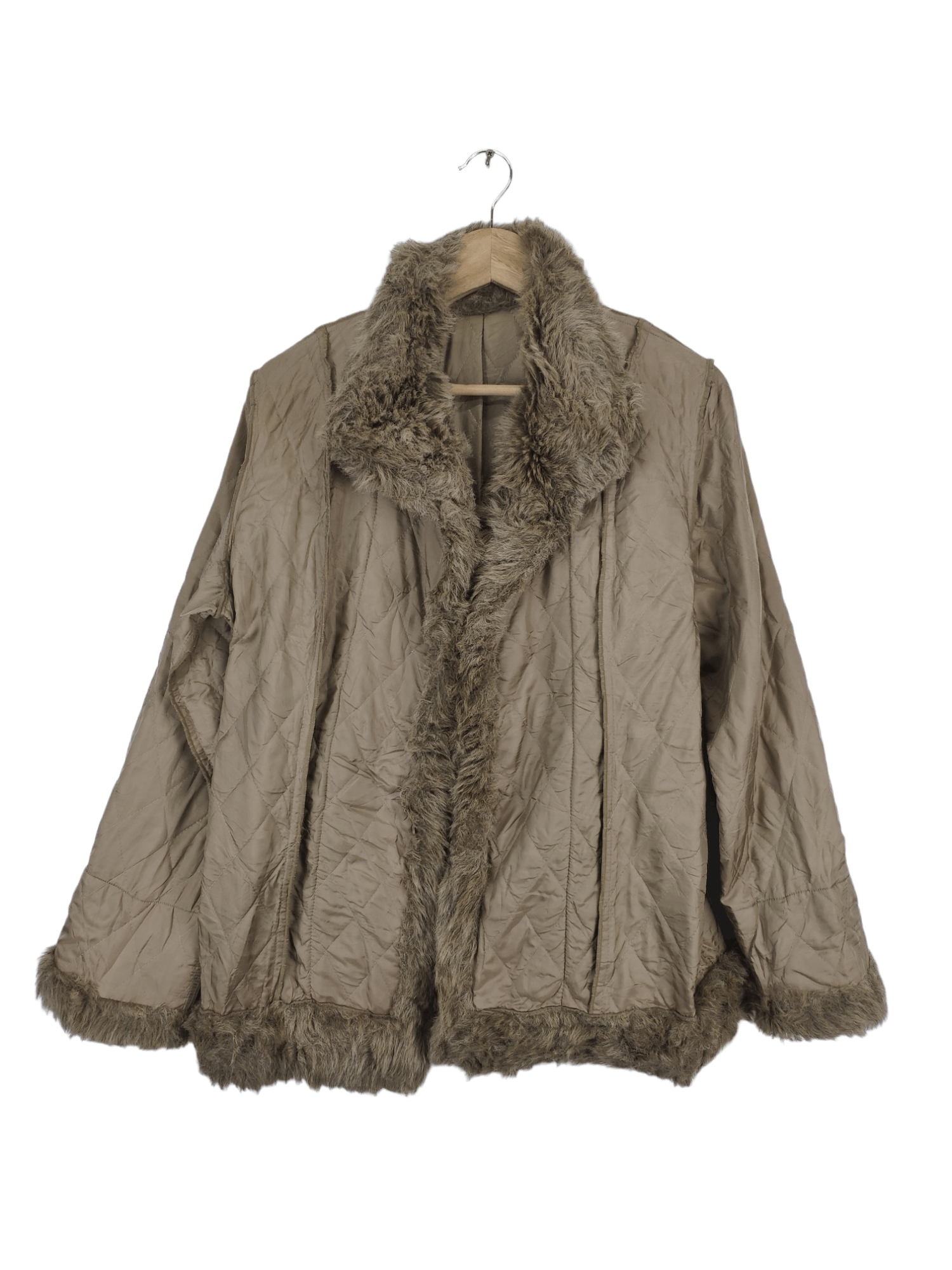 Designer Vintage Inner Jacket Faux Fur Cardigan Size M / US 6-8 / IT 42-44 - 1 Thumbnail