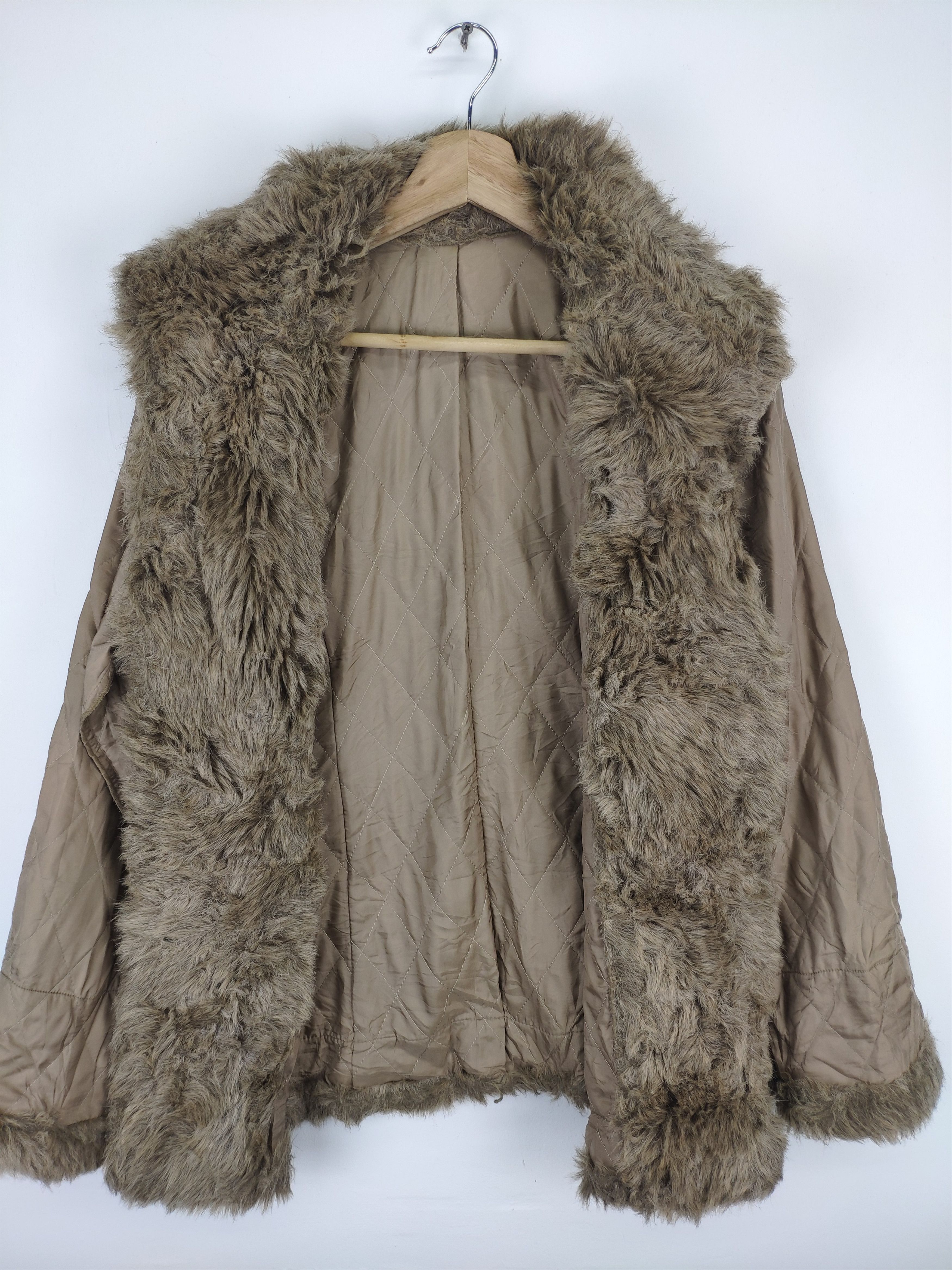 Designer Vintage Inner Jacket Faux Fur Cardigan Size M / US 6-8 / IT 42-44 - 12 Thumbnail