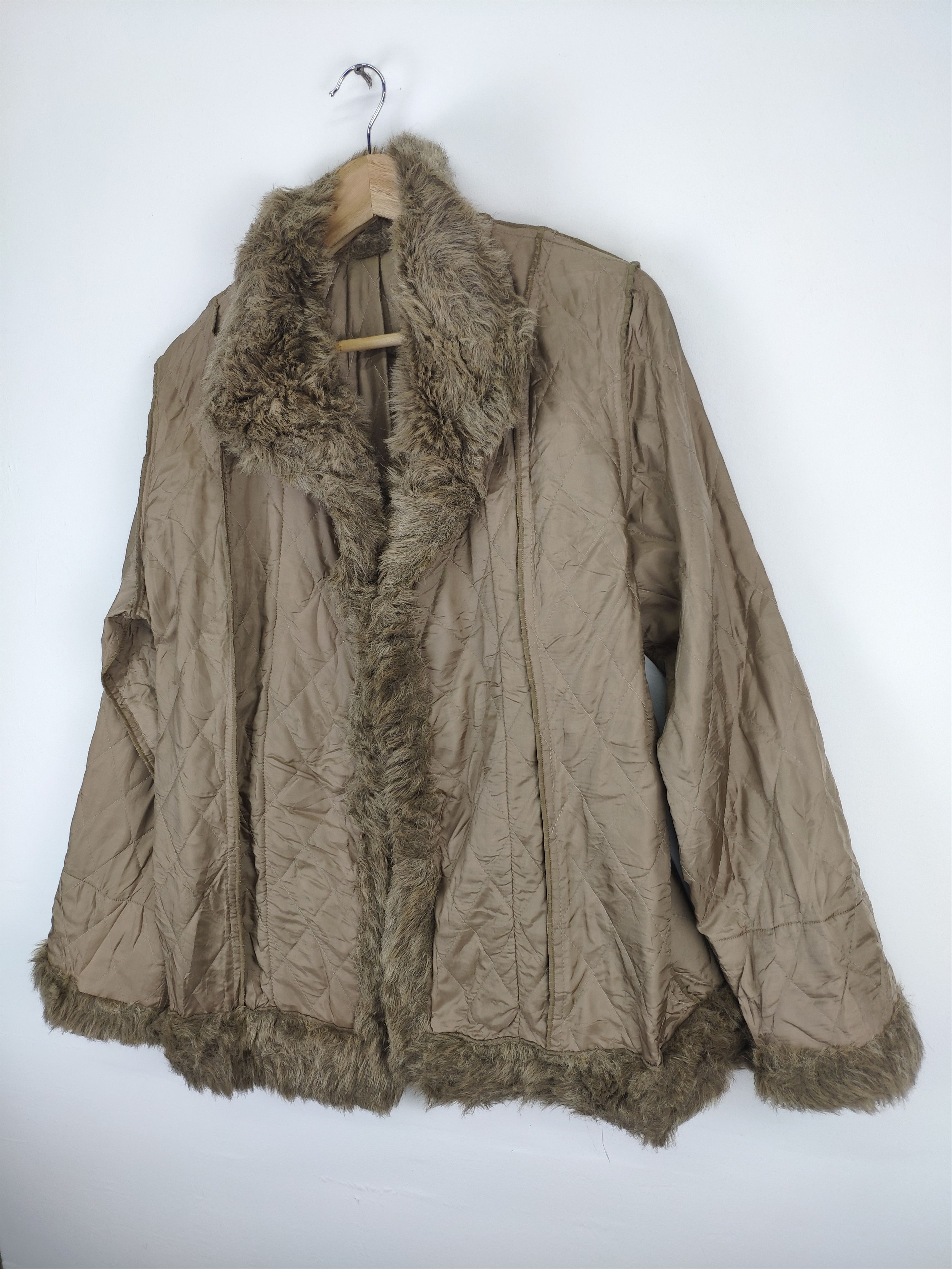 Designer Vintage Inner Jacket Faux Fur Cardigan Size M / US 6-8 / IT 42-44 - 5 Thumbnail