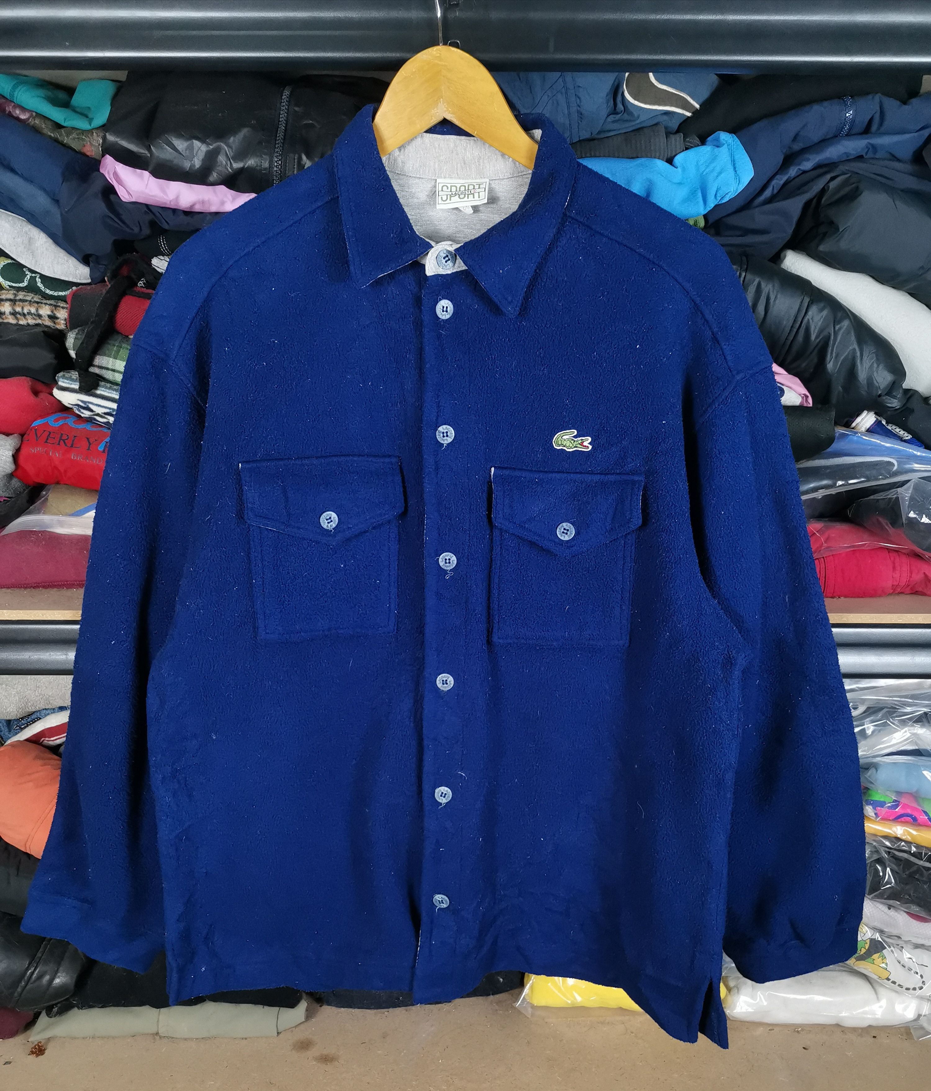 Lacoste Vintage Lacoste Sport Polartec Fleece Flannel Shirt Size US L / EU 52-54 / 3 - 1 Thumbnail