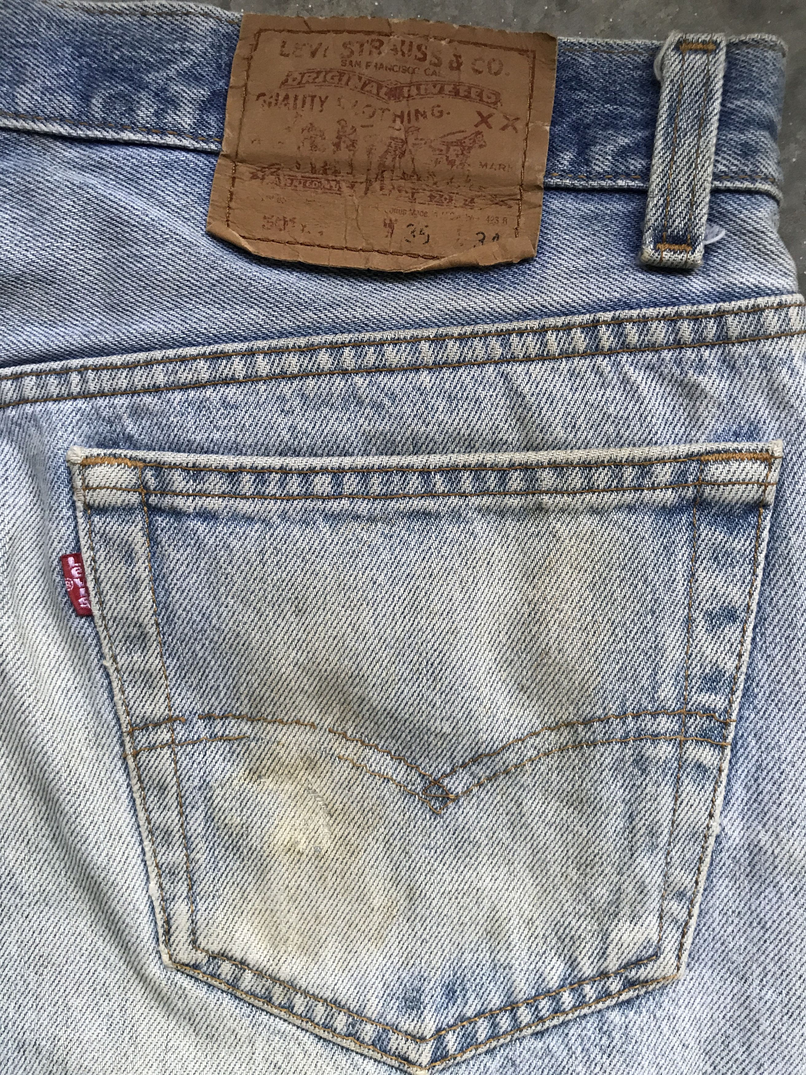Levi's VLEV44 - Vintage 90s Levis 501xx Light Wash Jeans Size US 34 / EU 50 - 14 Thumbnail