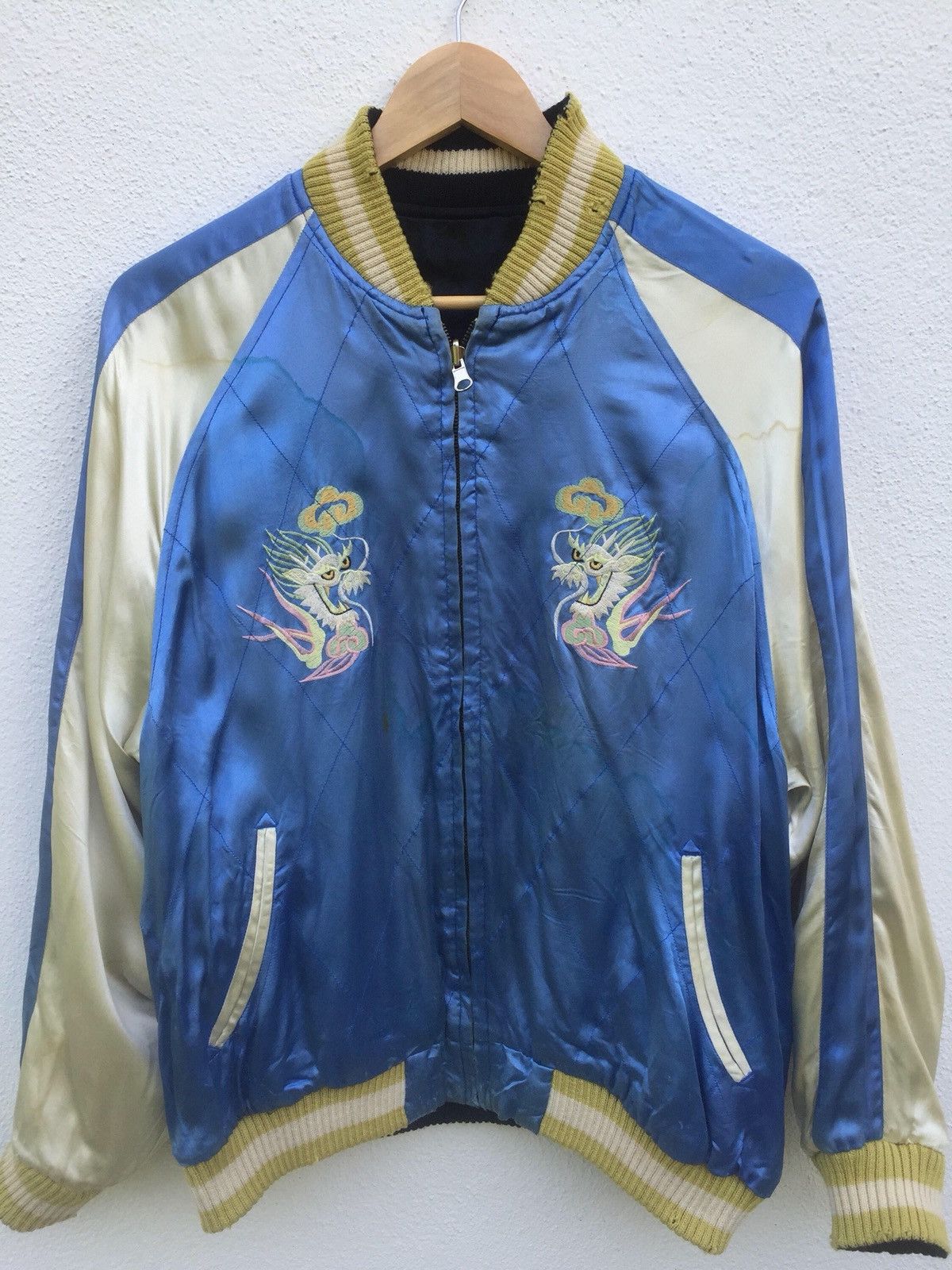Japanese Brand Vintage Trashed Reversable Sukajan Eagle Souvenir Jacket Size US L / EU 52-54 / 3 - 4 Thumbnail