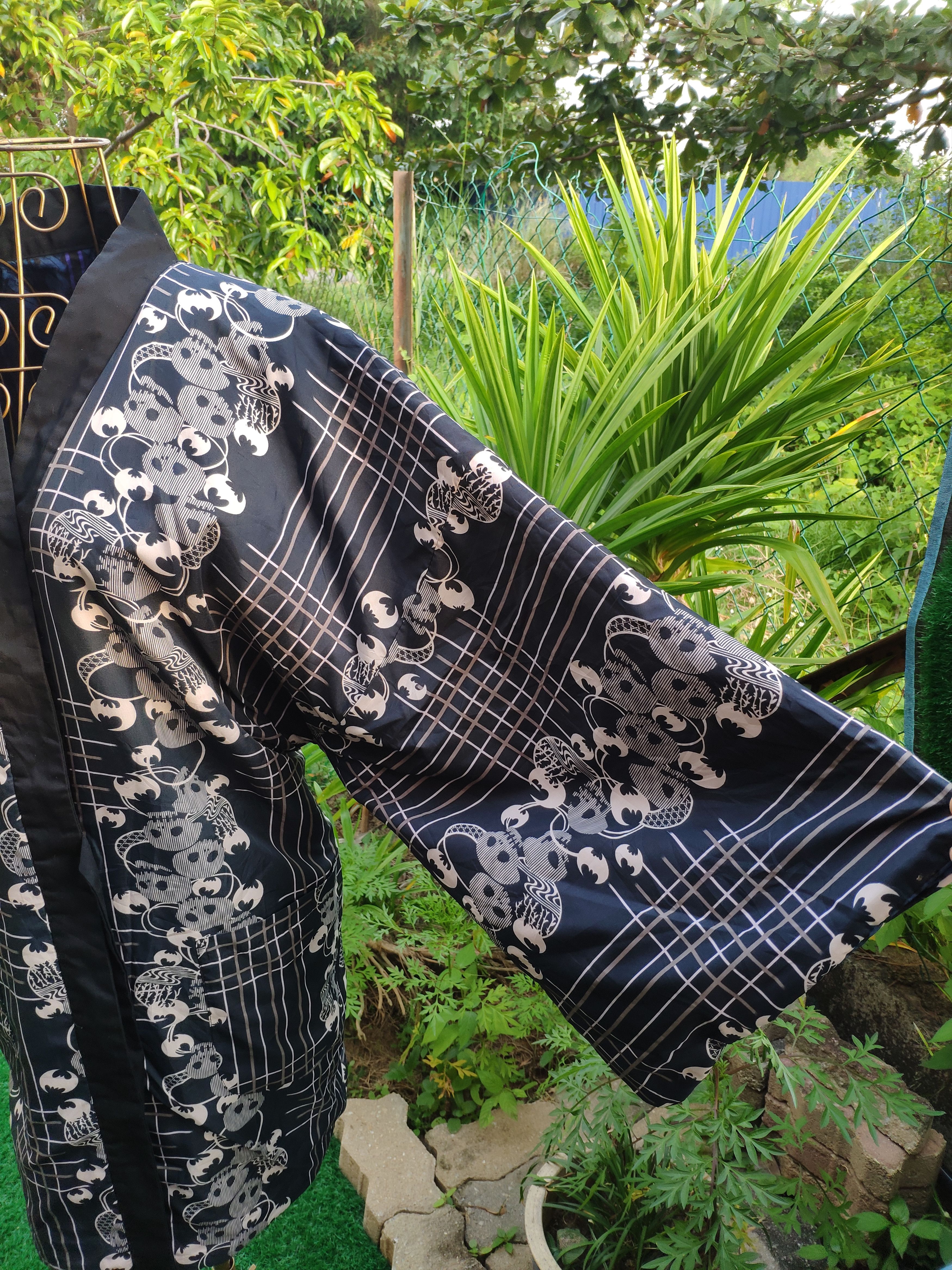 Japanese Brand × Vintage Kimono Skull Japanese Reversible Size US L / EU 52-54 / 3 - 3 Thumbnail
