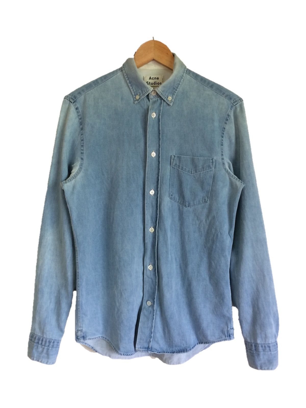 Acne Studios Acne Studios Distressed Isherwood bleach button ups Grailed