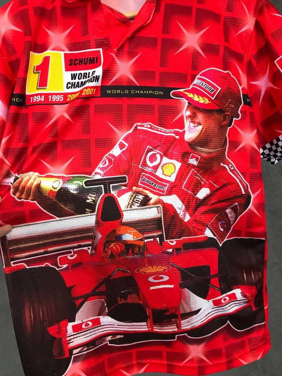 Formula 1 Michael Schumacher vintage formula Uno racing overprinted Size US S / EU 44-46 / 1 - 4 Thumbnail